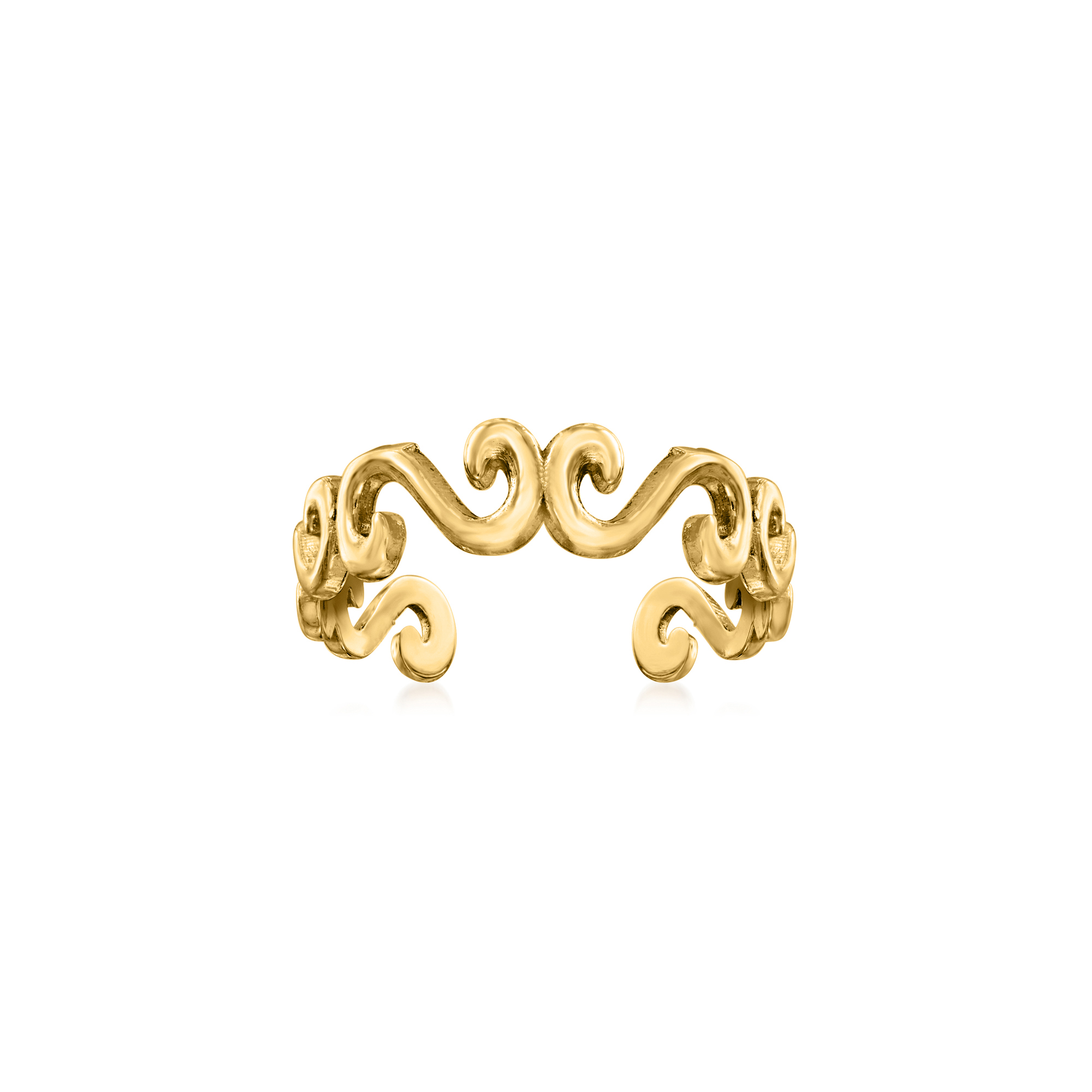 14kt Yellow Gold Swirl Adjustable Toe Ring