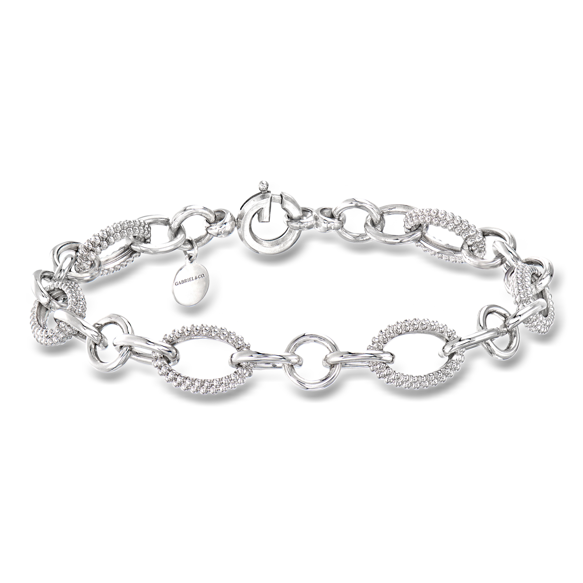 Gabriel & Co. Sterling Silver Oval-Link Bracelet