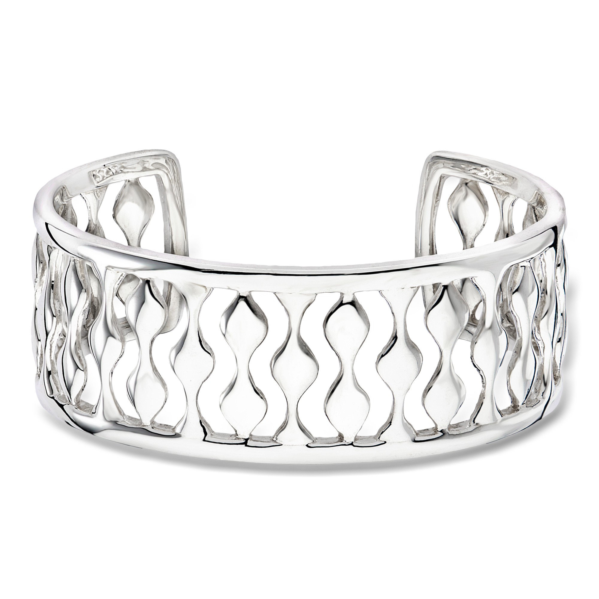 Zina Sterling Silver Droplets Cuff Bracelet