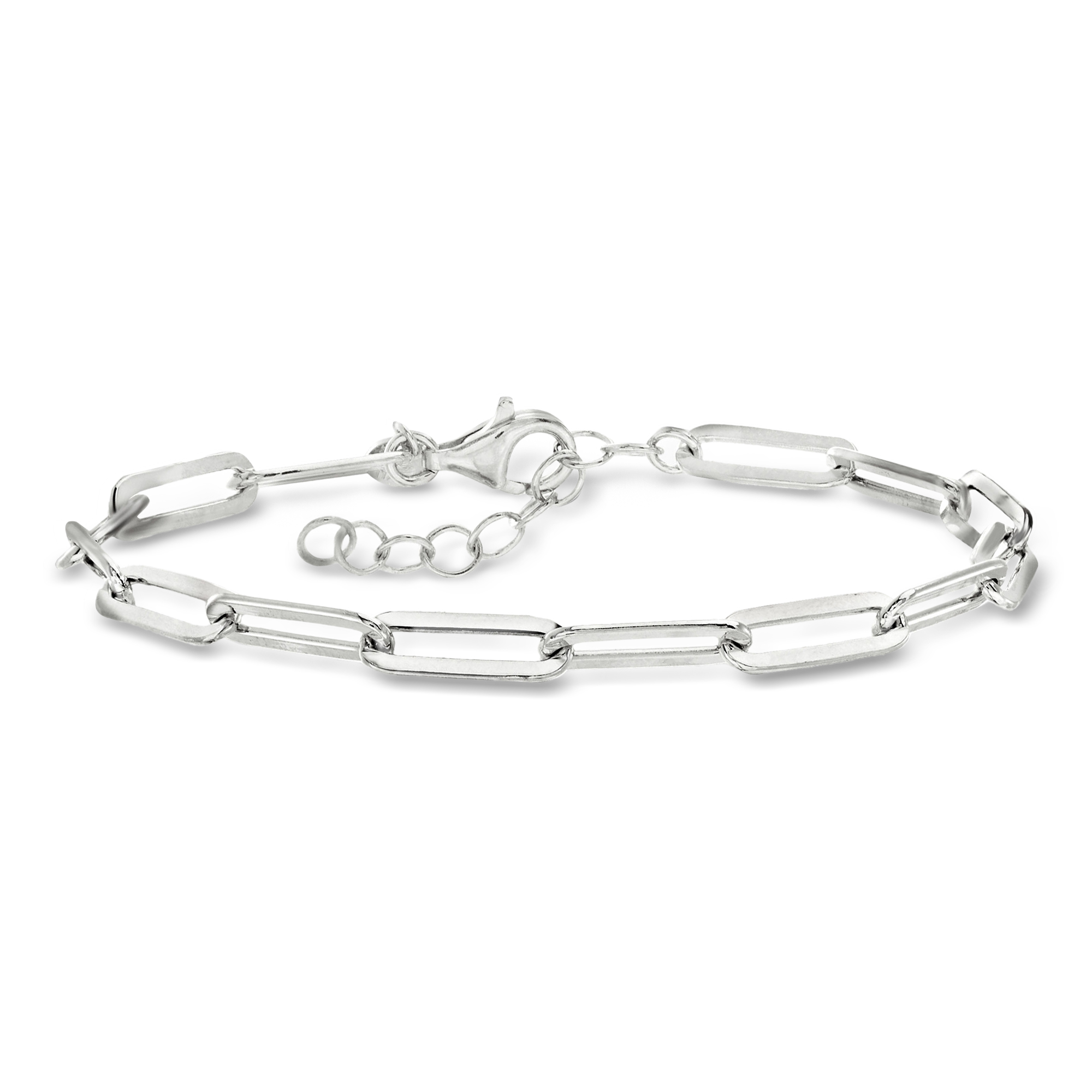 Charles Garnier Sterling Silver Paper Clip Link Bracelet