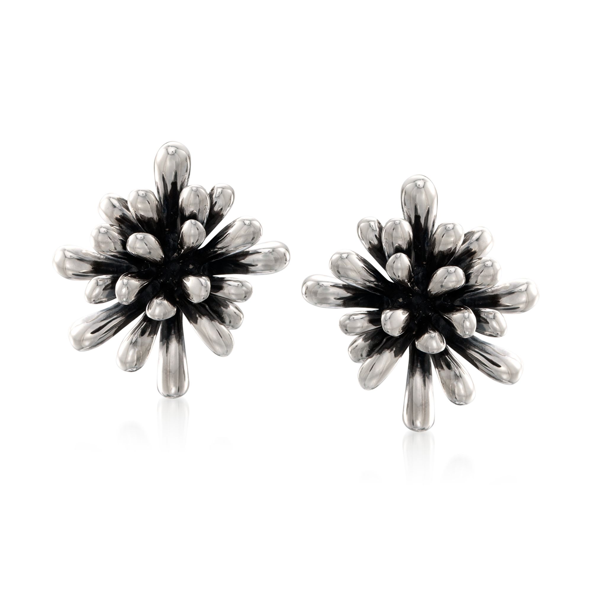 Zina Sterling Silver Fireworks Clip-On Earrings 325$