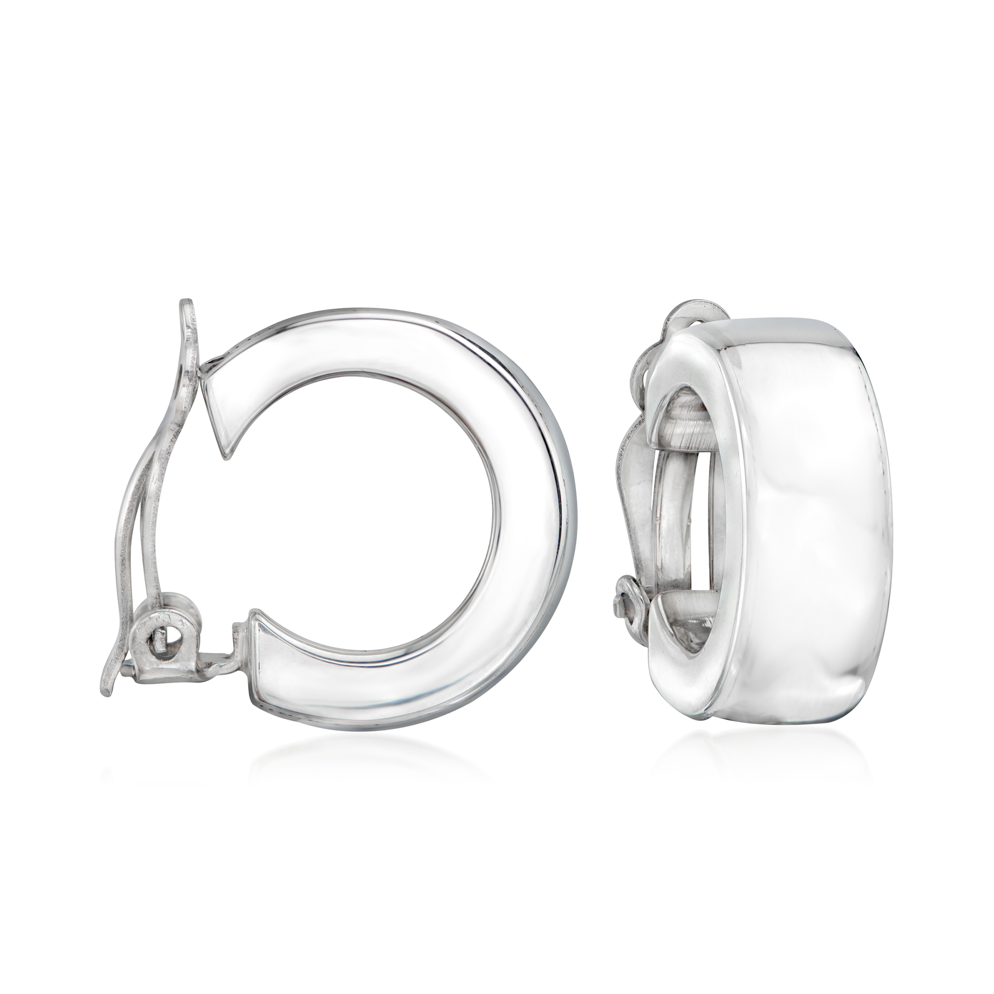 Zina Sterling Silver Clip-On Hoop Earrings 280$