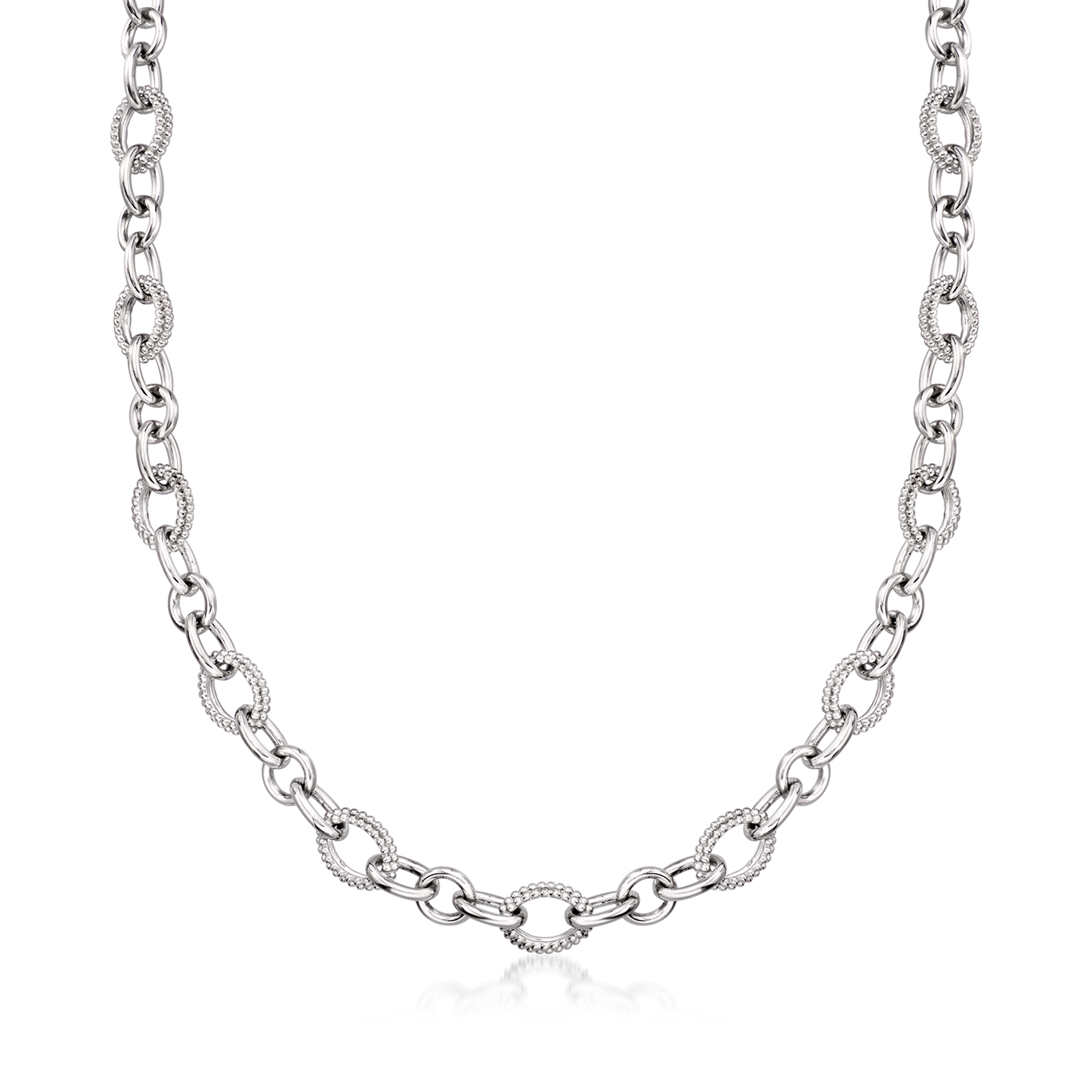 Gabriel & Co. Sterling Silver Oval-Link Necklace
