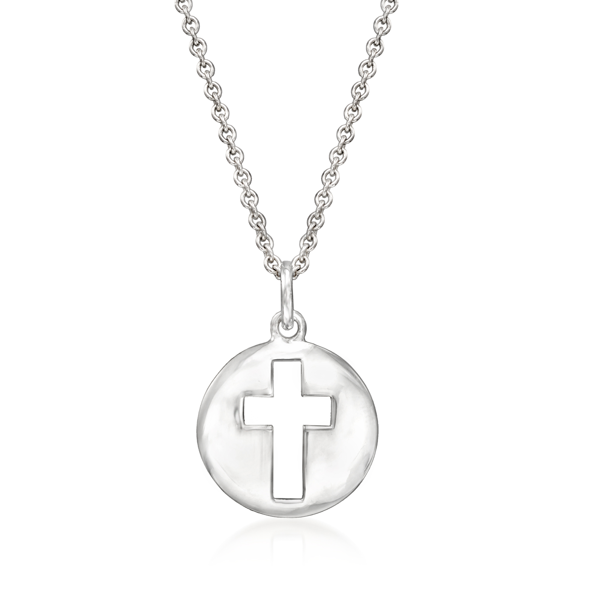 Zina Sterling Silver Tokenz Cross Pendant Necklace 115$