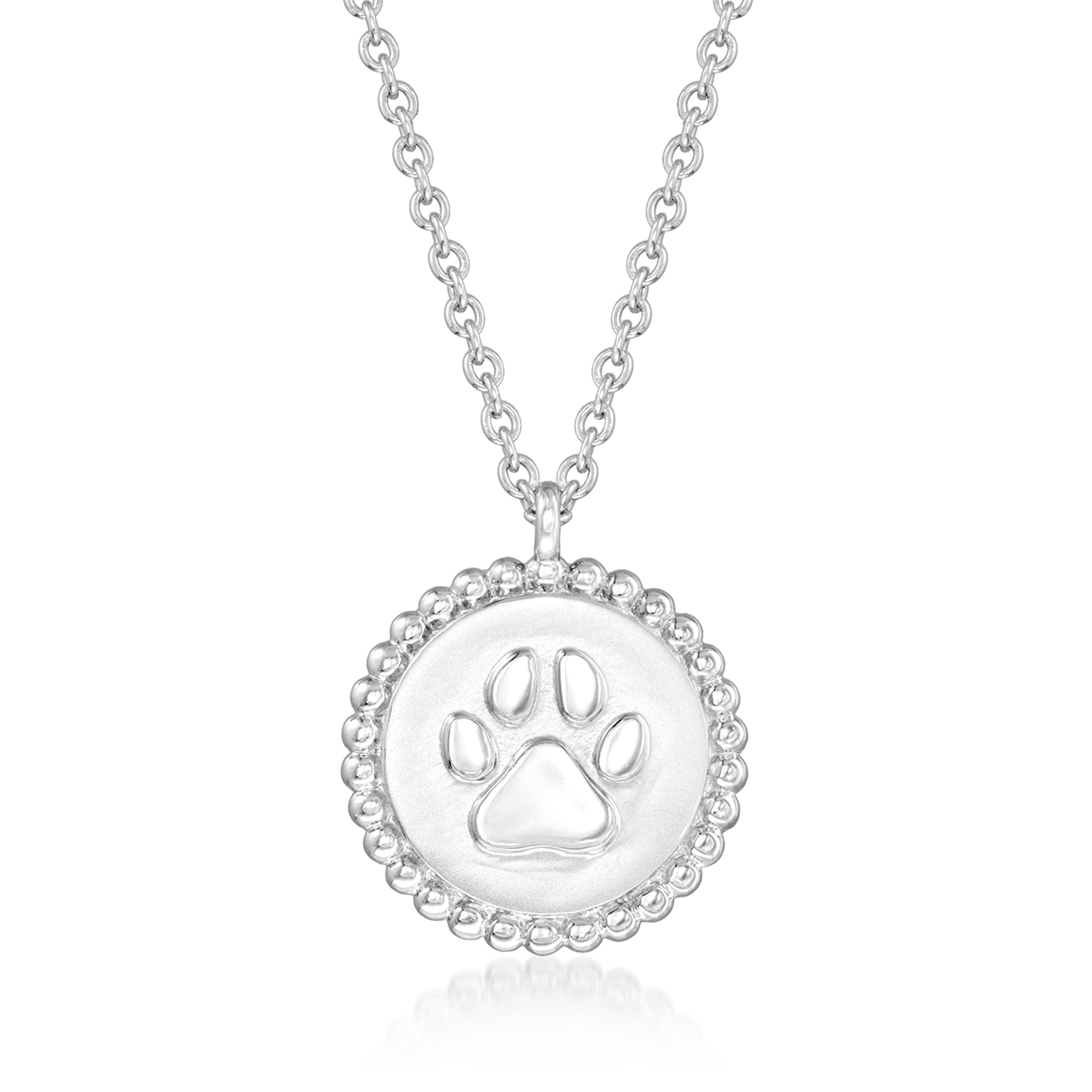 Gabriel & Co. Sterling Silver Paw Print Necklace