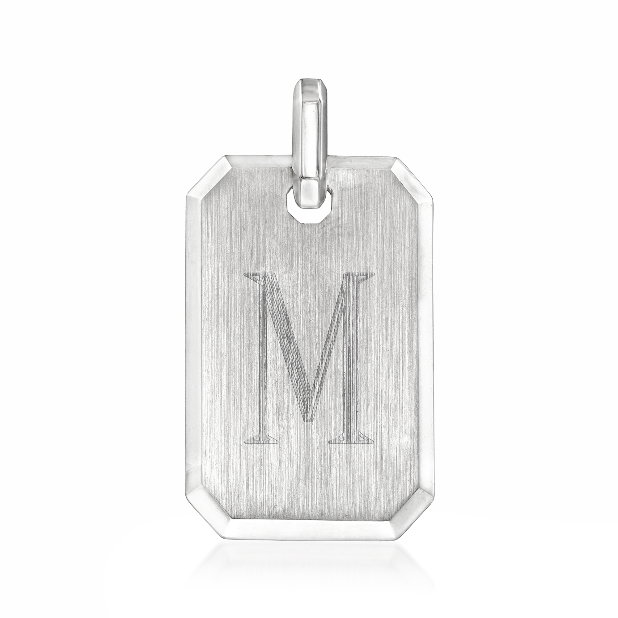 Gabriel & Co. Men's Sterling Silver Personalized Dog Tag Pendant