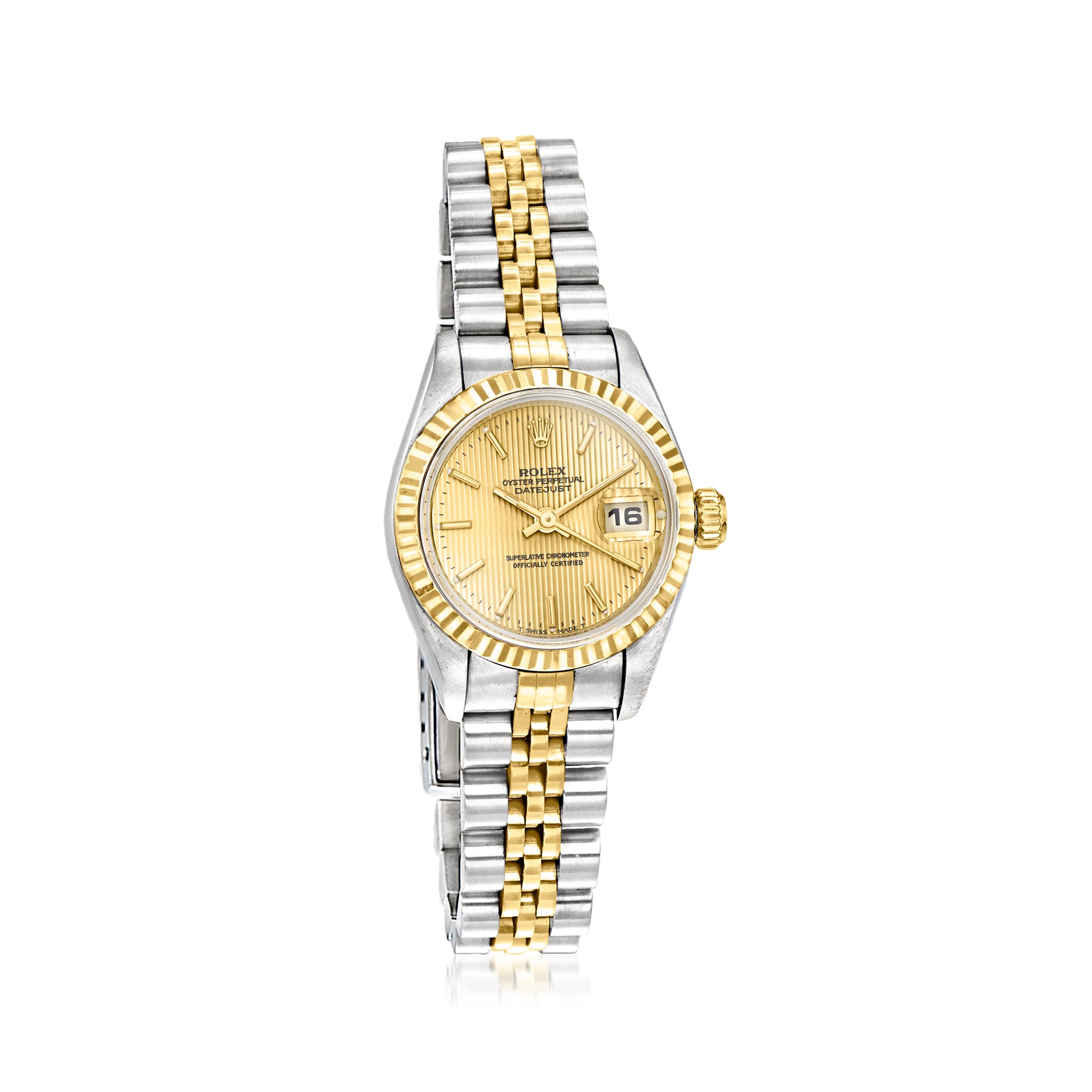 PreOwned Rolex Datejust Womens 26mm Automatic Stainless Steel and 18kt Yellow Gold Watch