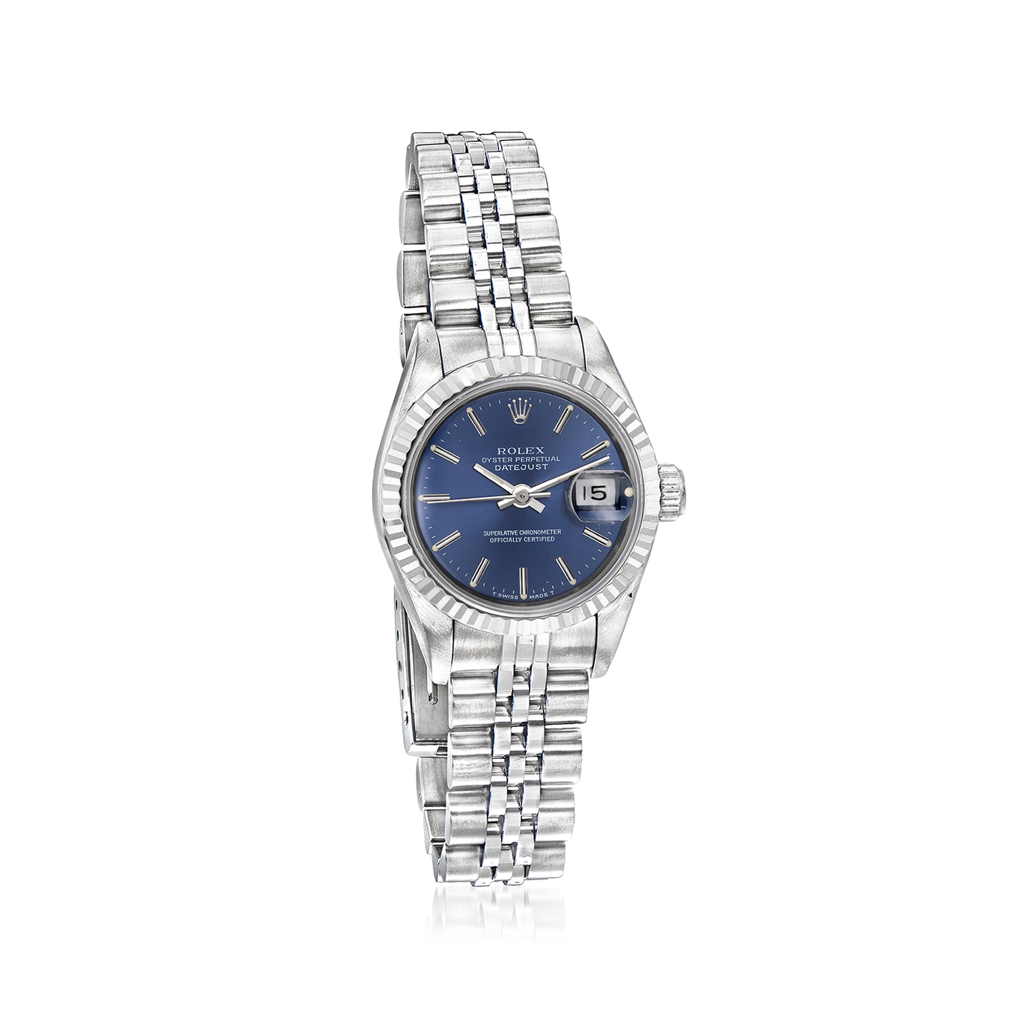 PreOwned Rolex Datejust Womens 26mm Automatic Stainless Steel and 18kt White Gold Watch