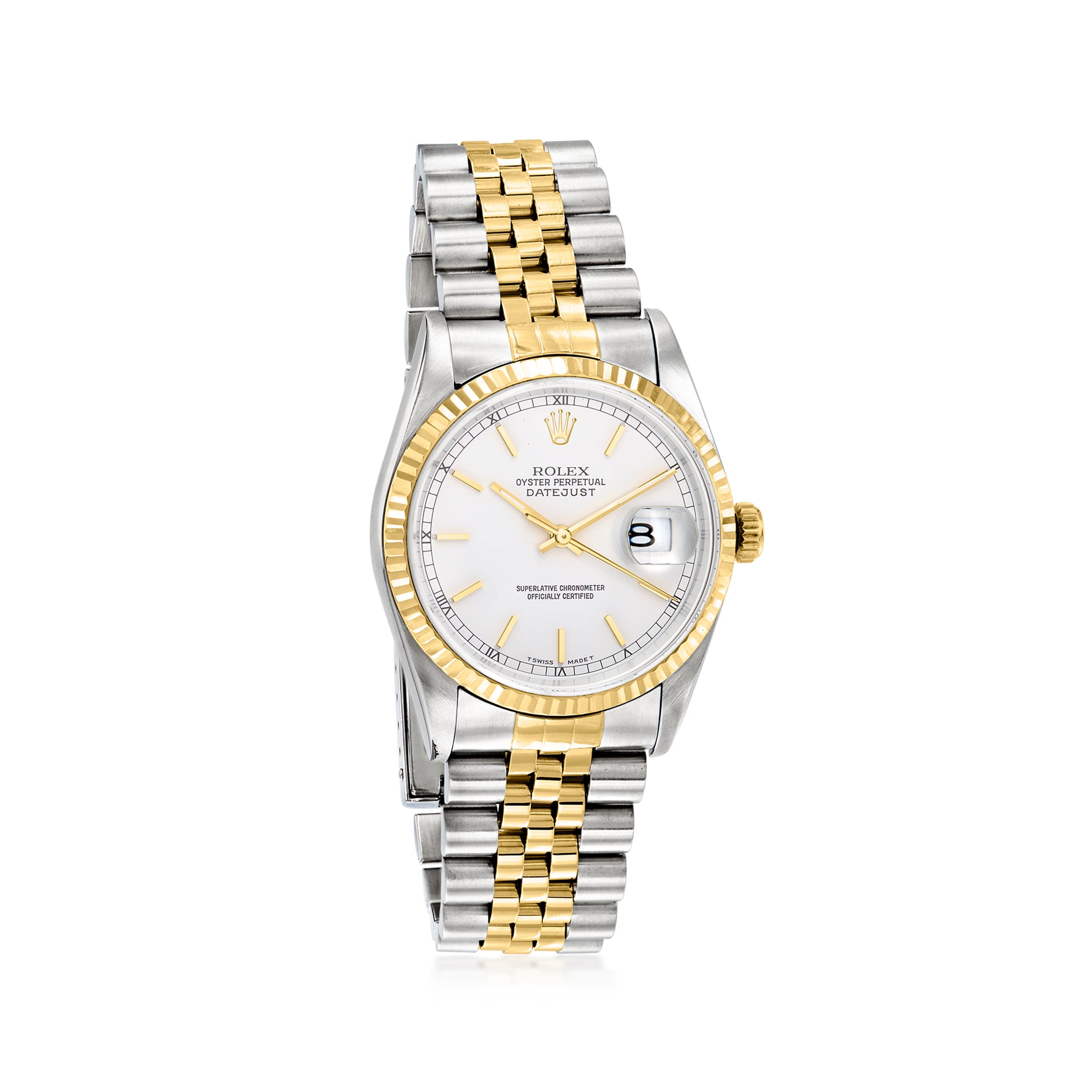PreOwned Rolex Datejust Mens 36mm Automatic Stainless Steel and 18kt Yellow Gold Watch