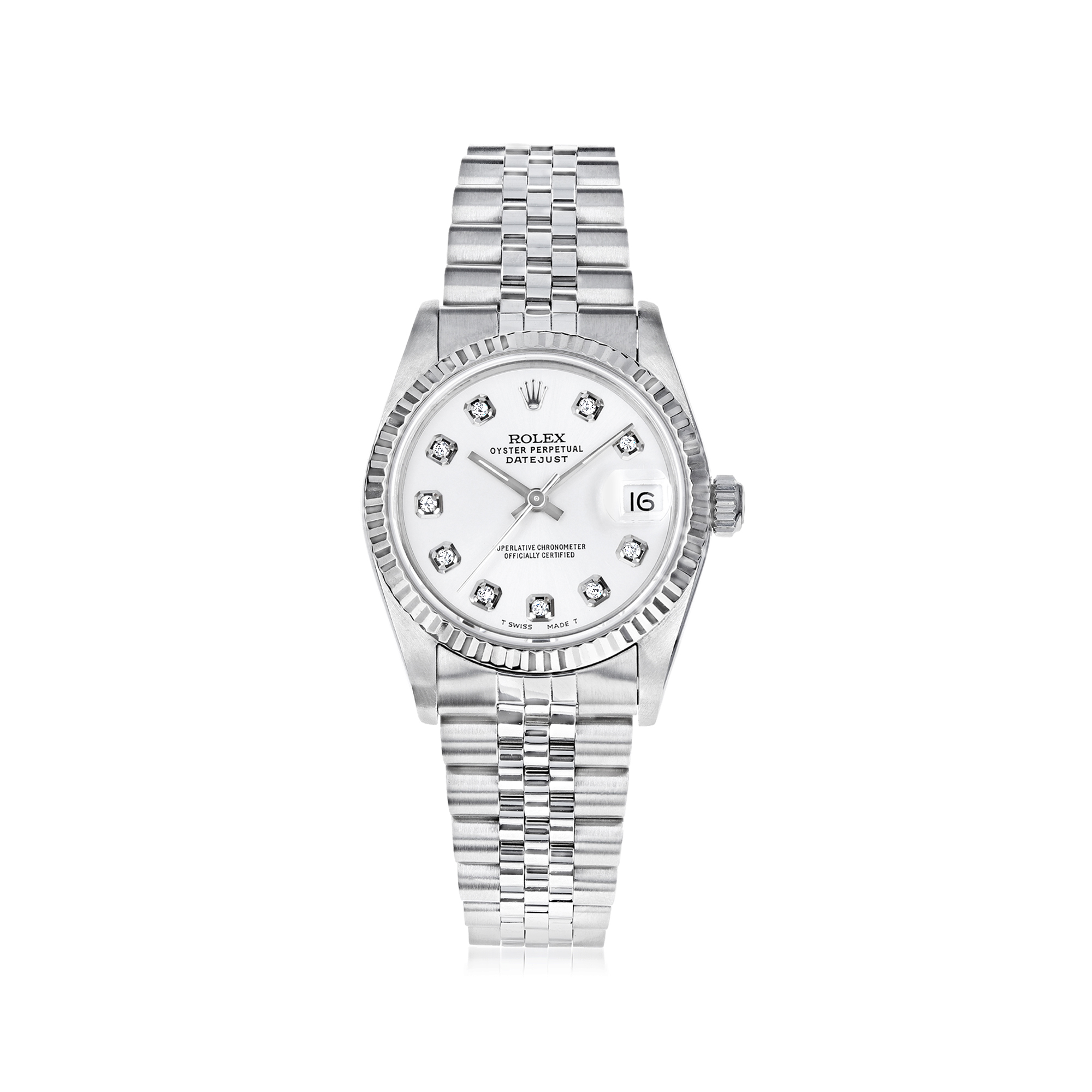 PreOwned Rolex Datejust Womens 31mm Automatic Stainless Steel and 18kt White Gold