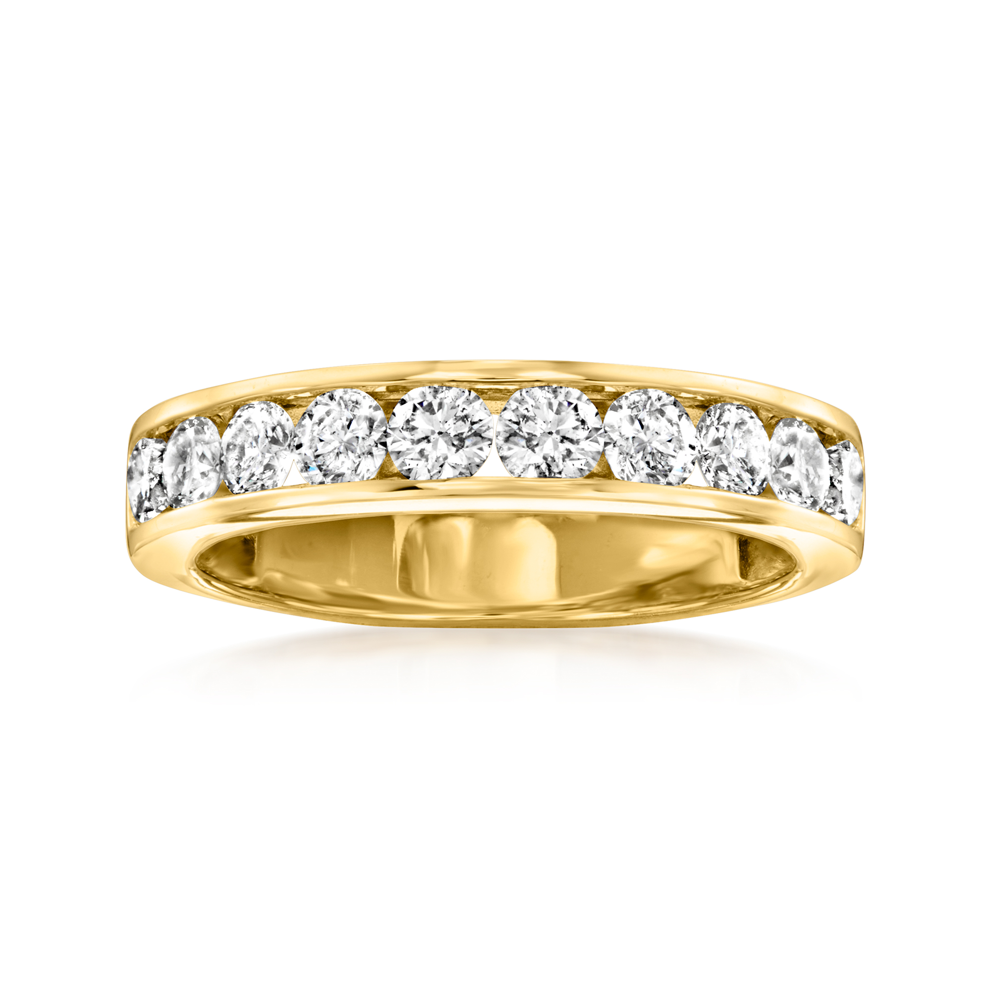 100 ct tw ChannelSet Diamond Wedding Band in 14kt Yellow Gold