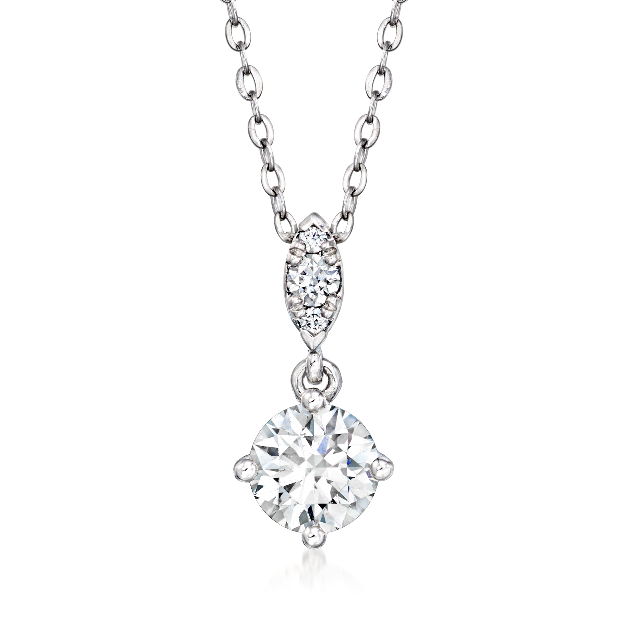 C 2000 Vintage 34 ct tw Diamond Necklace in 18kt White Gold