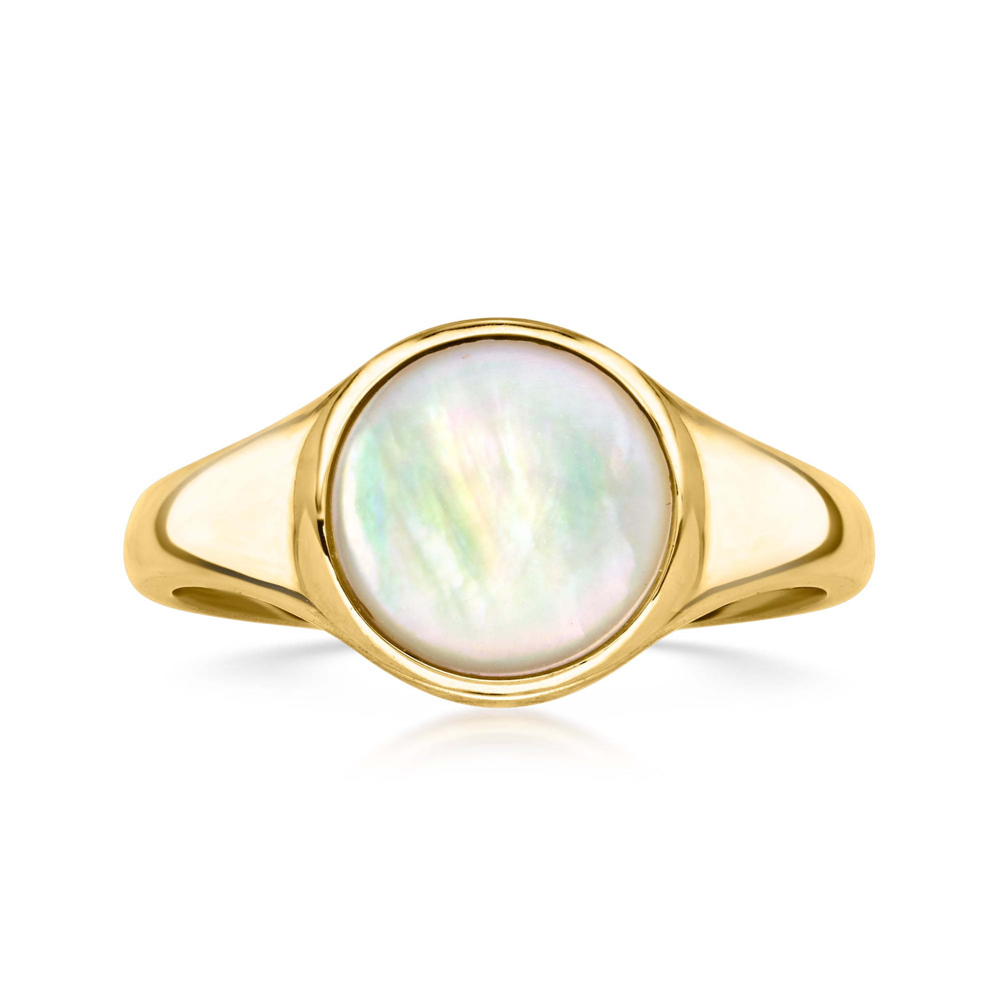 MotherofPearl Ring in 14kt Yellow Gold
