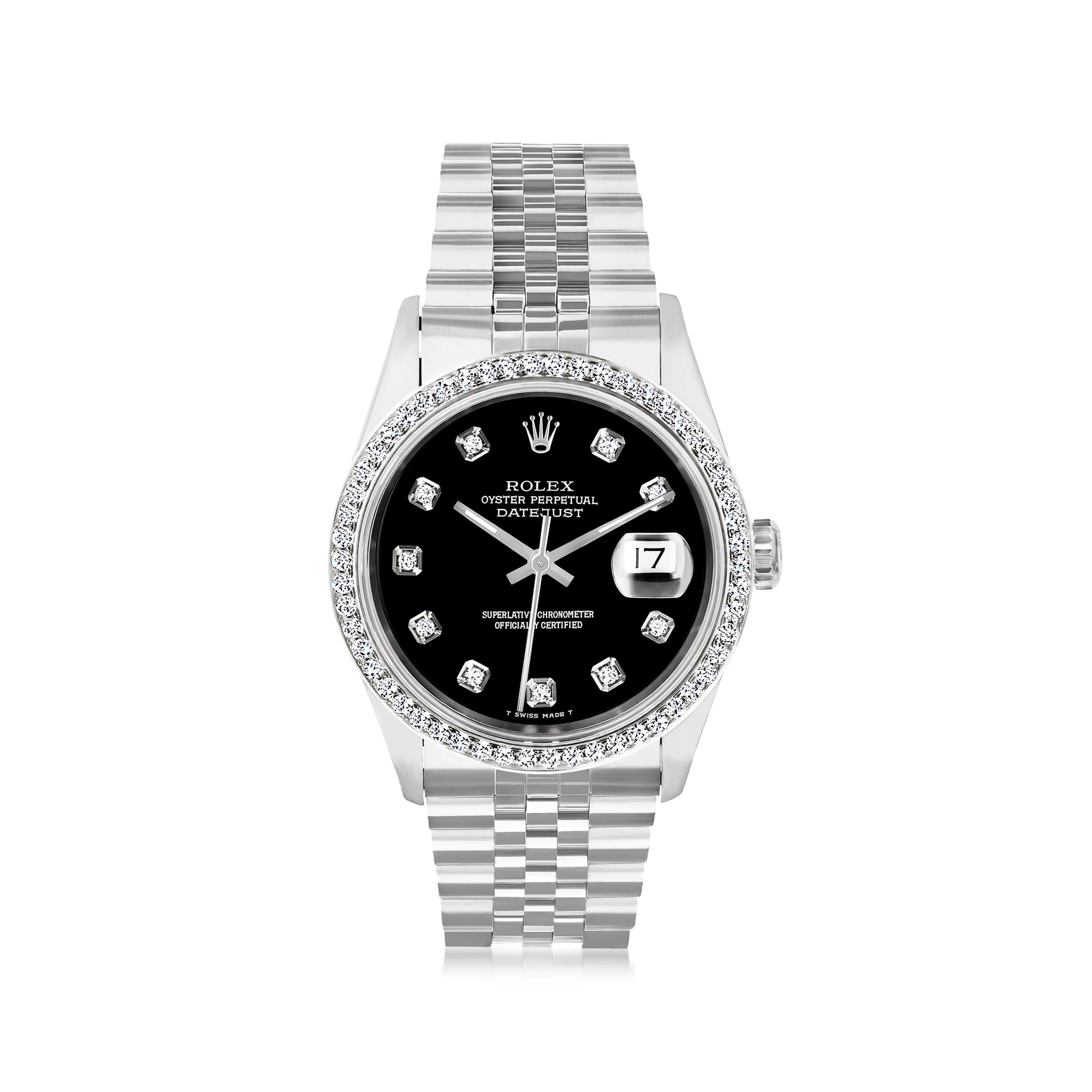 PreOwned Rolex Datejust Mens 36mm Automatic Stainless Steel and 14kt White Gold Watch