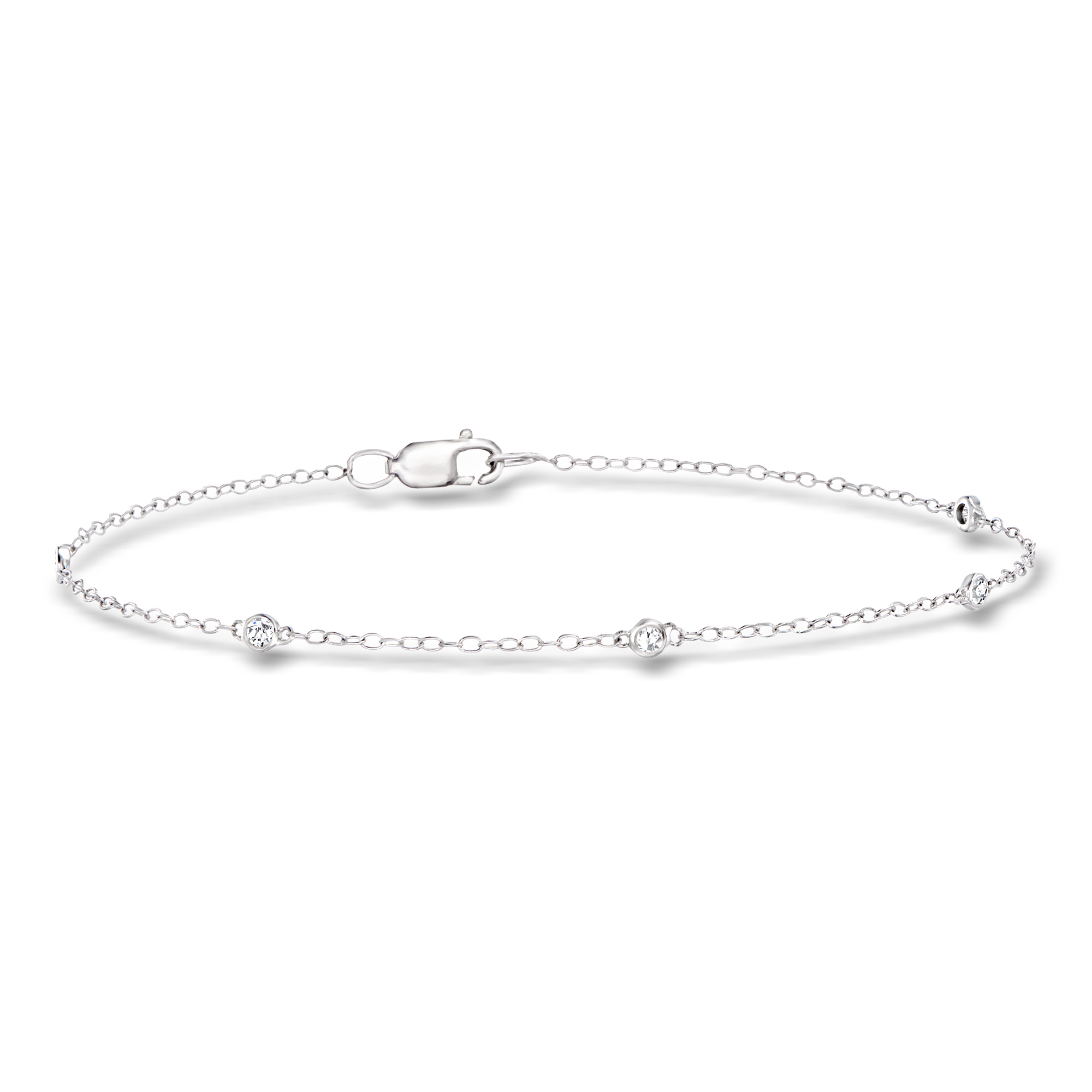 10 ct tw BezelSet Diamond Bracelet in Sterling Silver