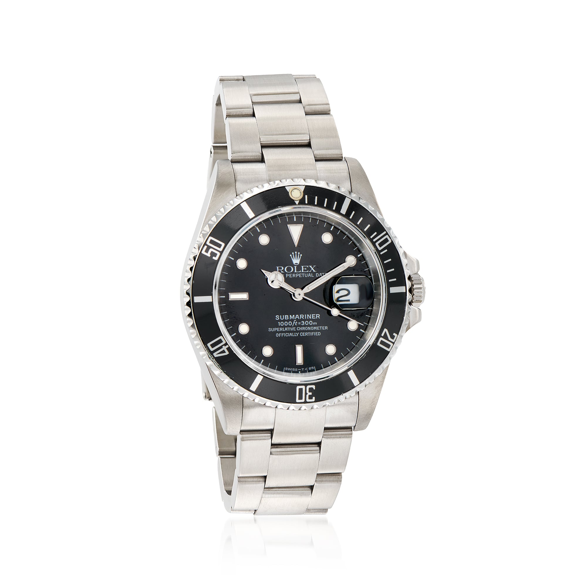 PreOwned Rolex Submariner Mens 40mm Automatic Stainless Steel Watch