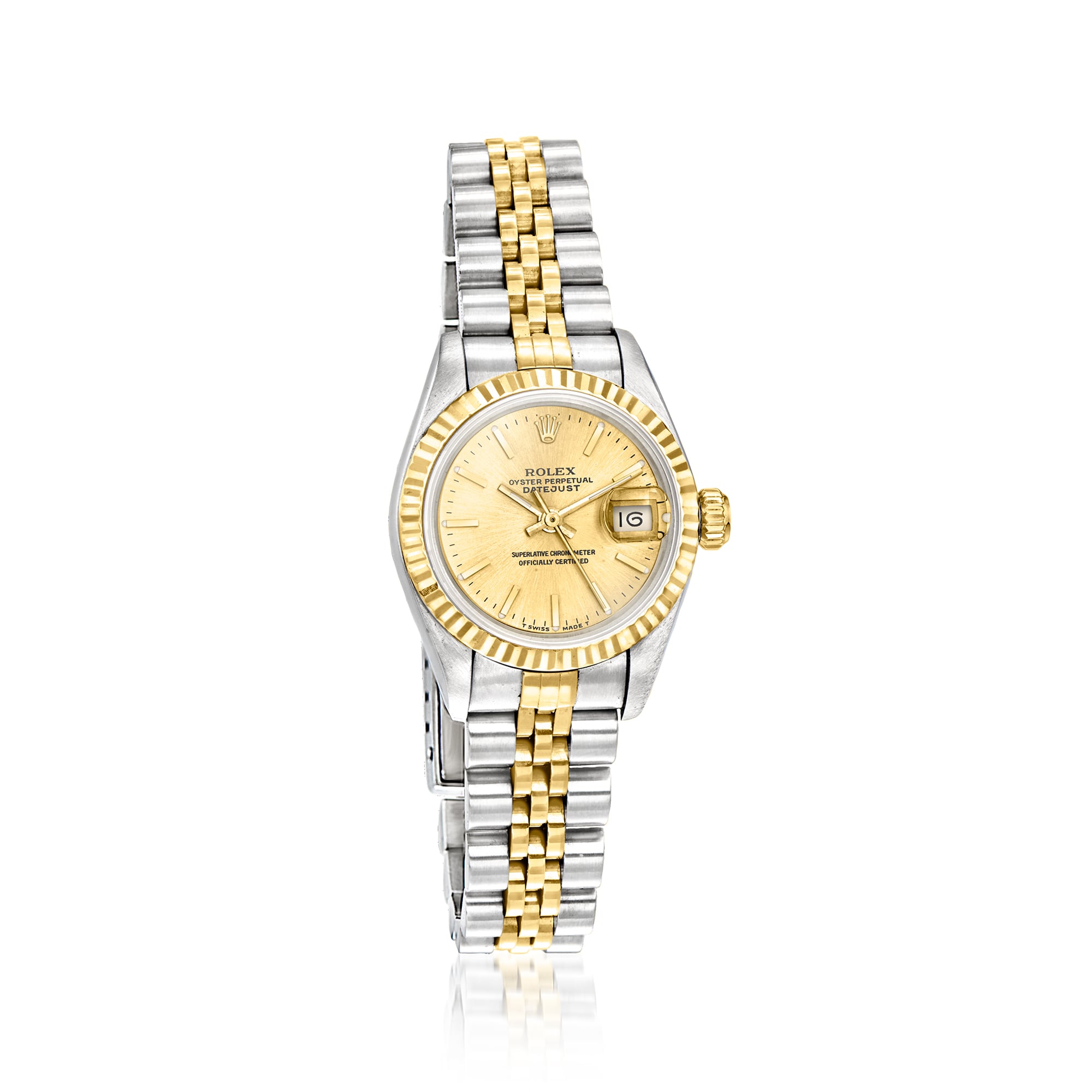 PreOwned Rolex Datejust Womens 26mm Automatic Stainless Steel and 18kt Yellow Gold Watch