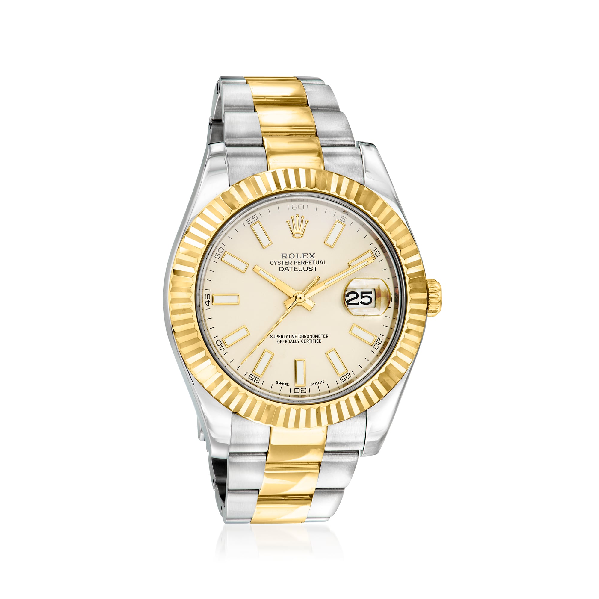 PreOwned Rolex Datejust II Mens 41mm Automatic Stainless Steel and 18kt Yellow Gold Watch