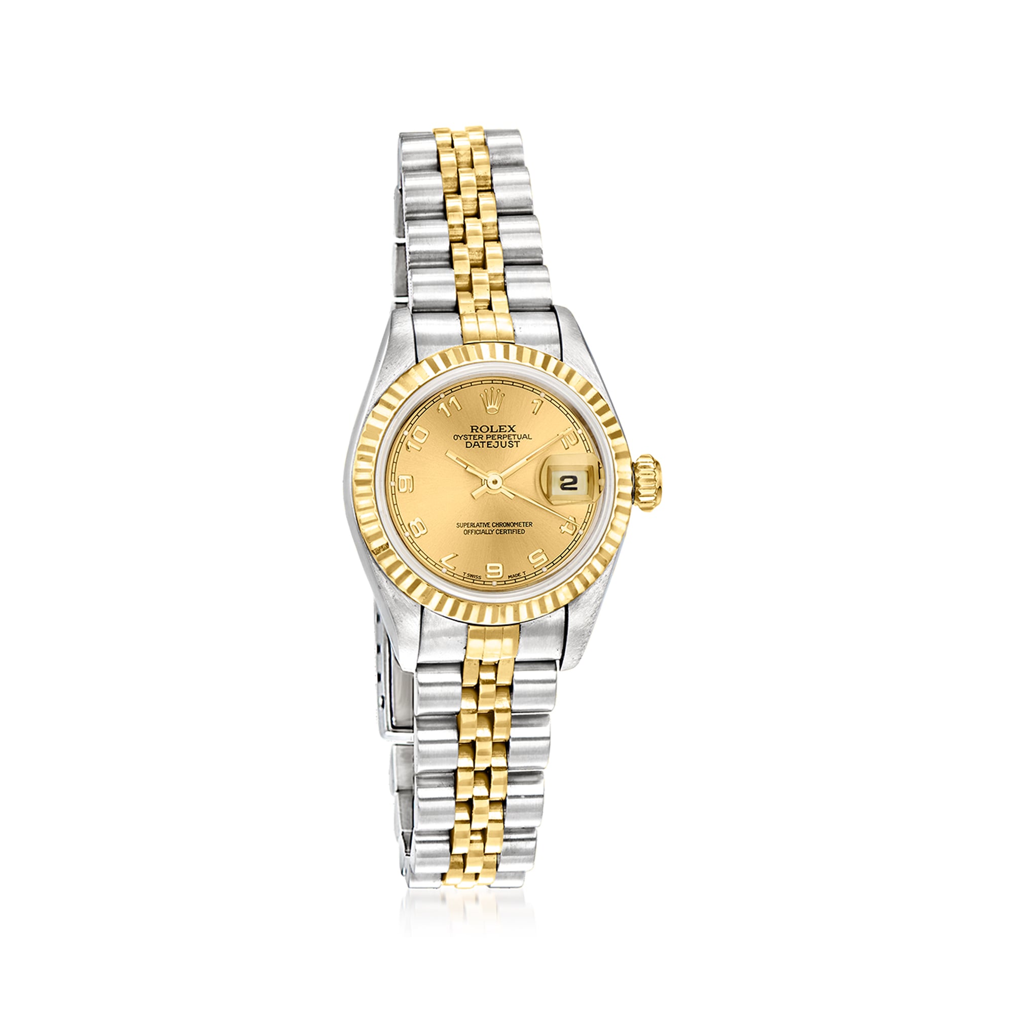PreOwned Rolex Datejust Womens 26mm Automatic Stainless Steel and 18kt Yellow Gold Watch