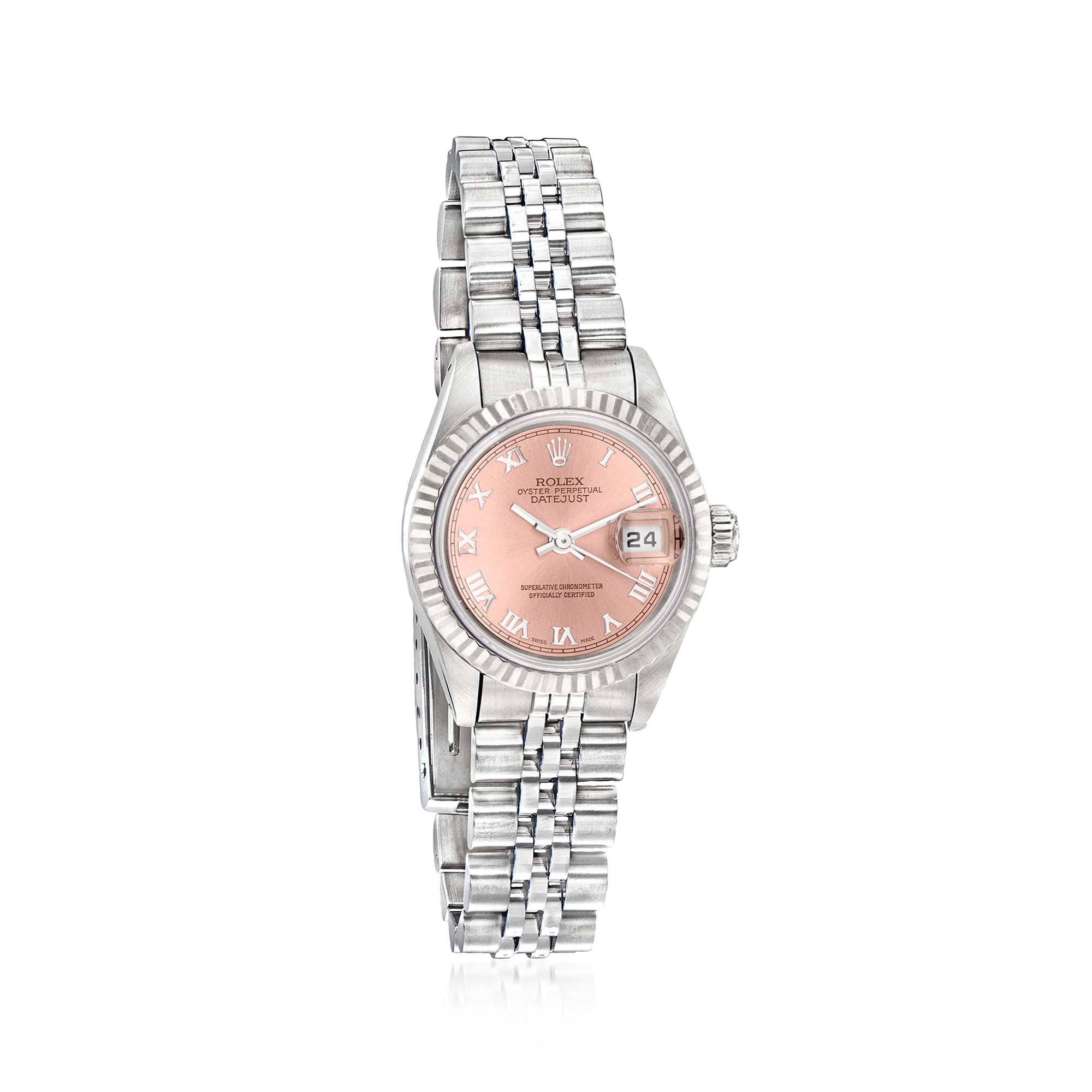 PreOwned Rolex Datejust Womens 26mm Automatic Stainless Steel and 18kt White Gold Watch