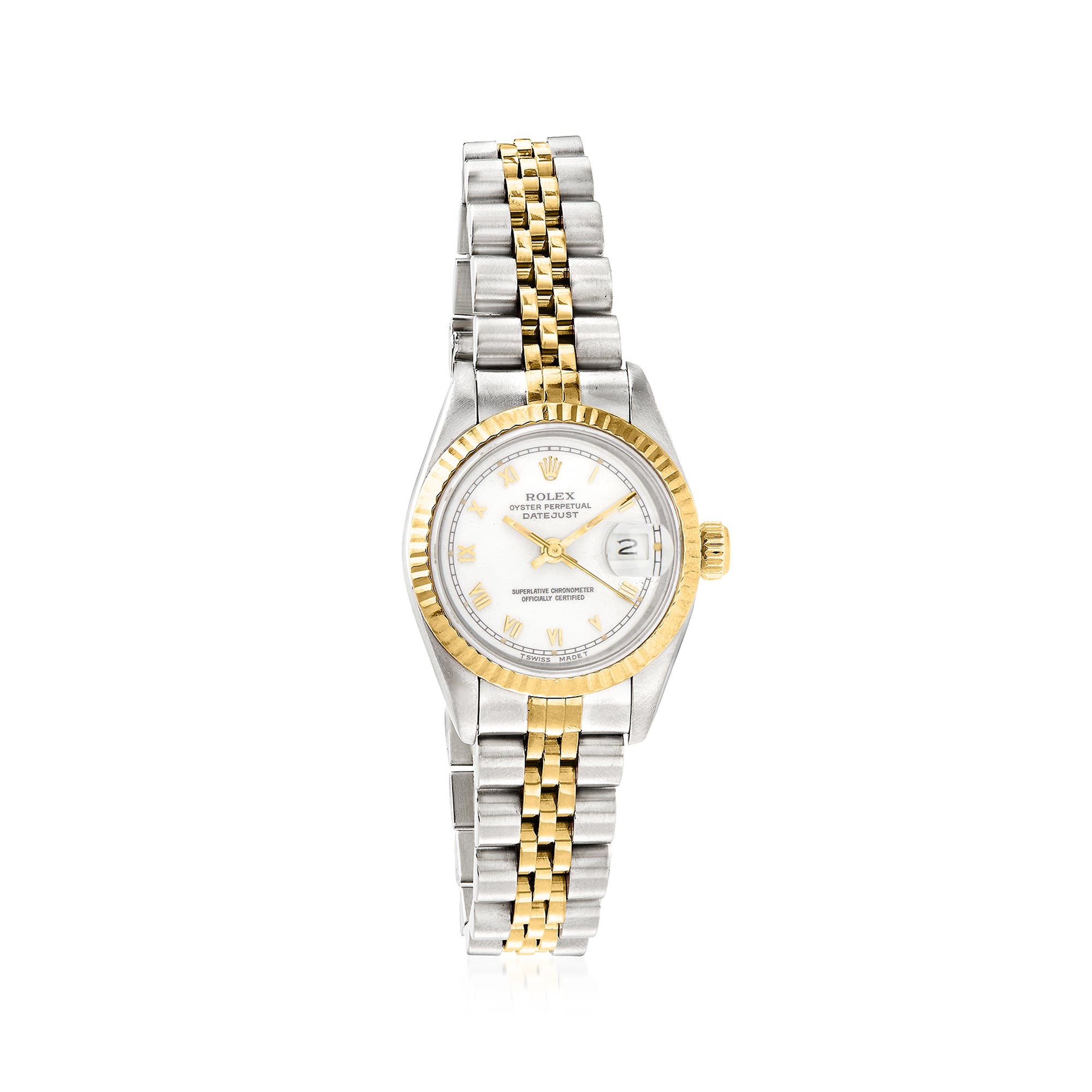 PreOwned Rolex Datejust Womens 26mm Automatic Stainless Steel and 18kt Yellow Gold Watch