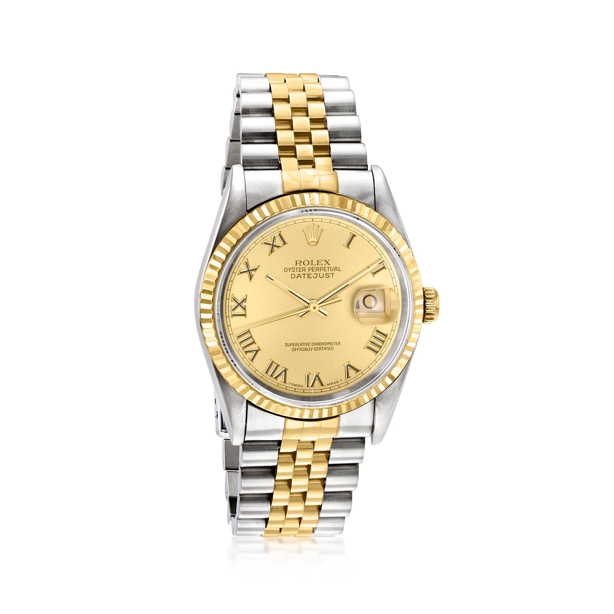 PreOwned Rolex Datejust Mens 36mm Automatic Stainless Steel and 18kt Yellow Gold Watch