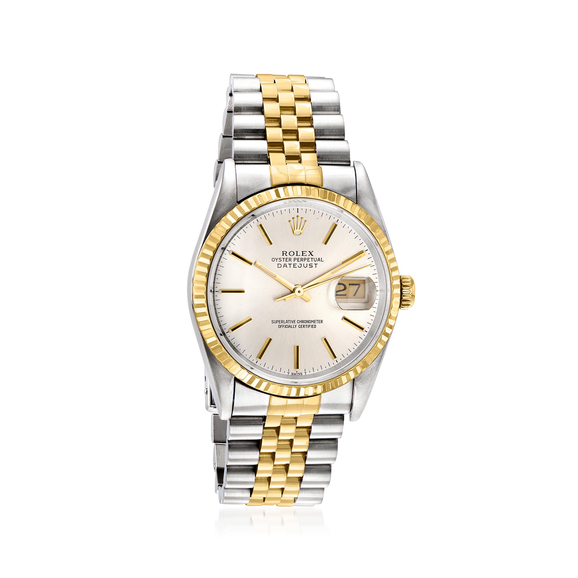 PreOwned Rolex Datejust Mens 36mm Automatic Stainless Steel and 18kt Yellow Gold Watch