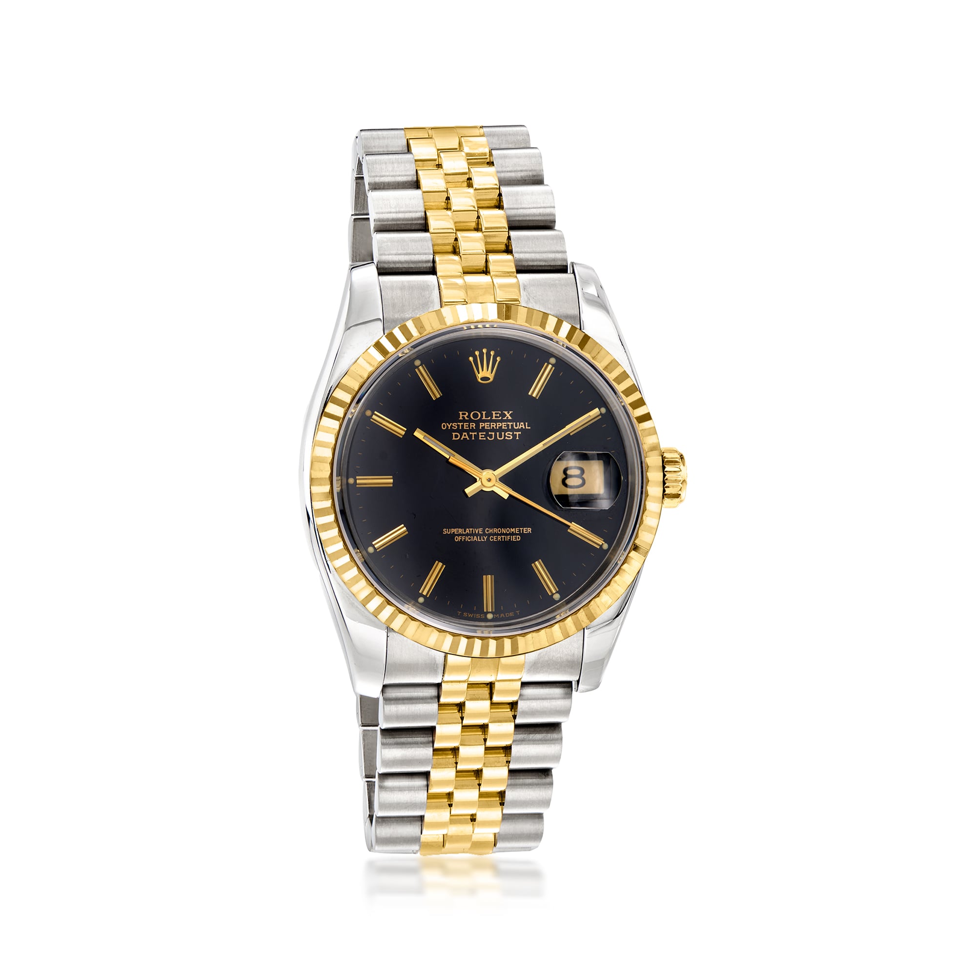 PreOwned Rolex Datejust Mens 36mm Automatic Stainless Steel and 18kt Yellow Gold Watch