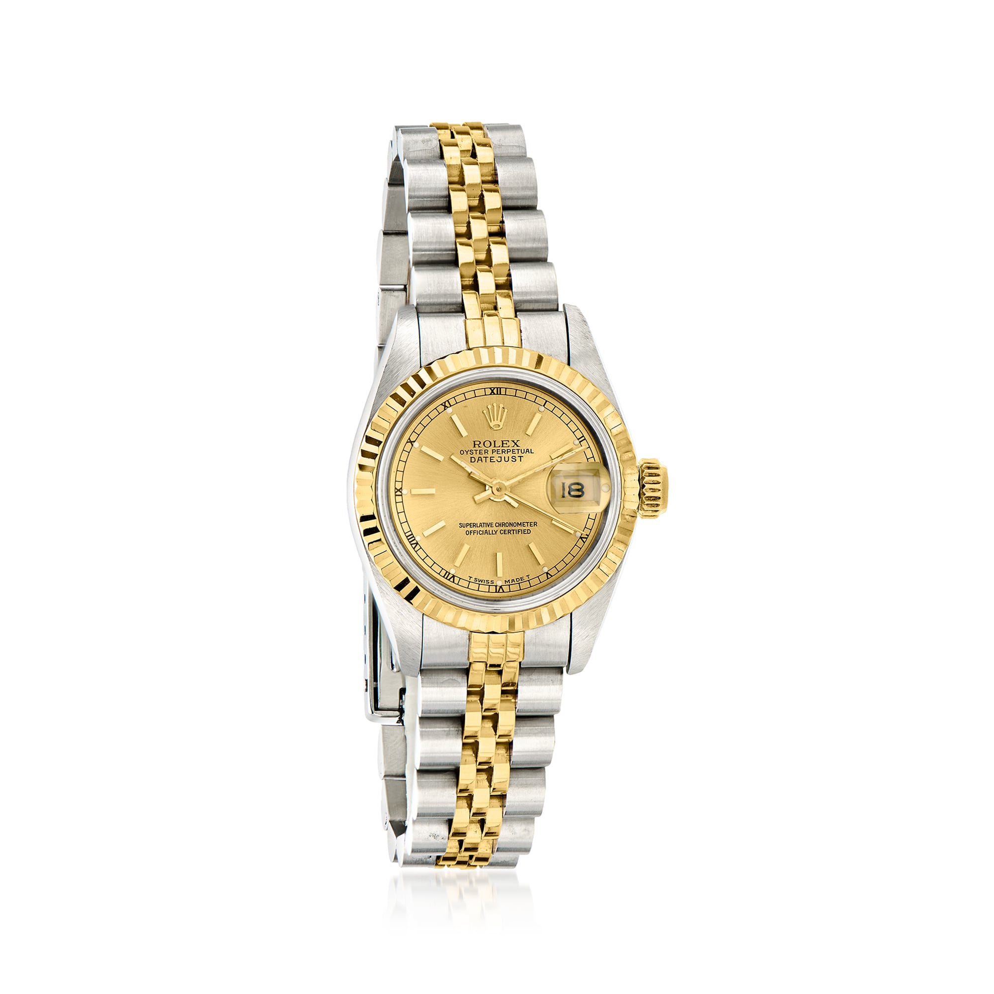 PreOwned Rolex Datejust Womens 26mm Automatic Stainless Steel and 18kt Yellow Gold Watch