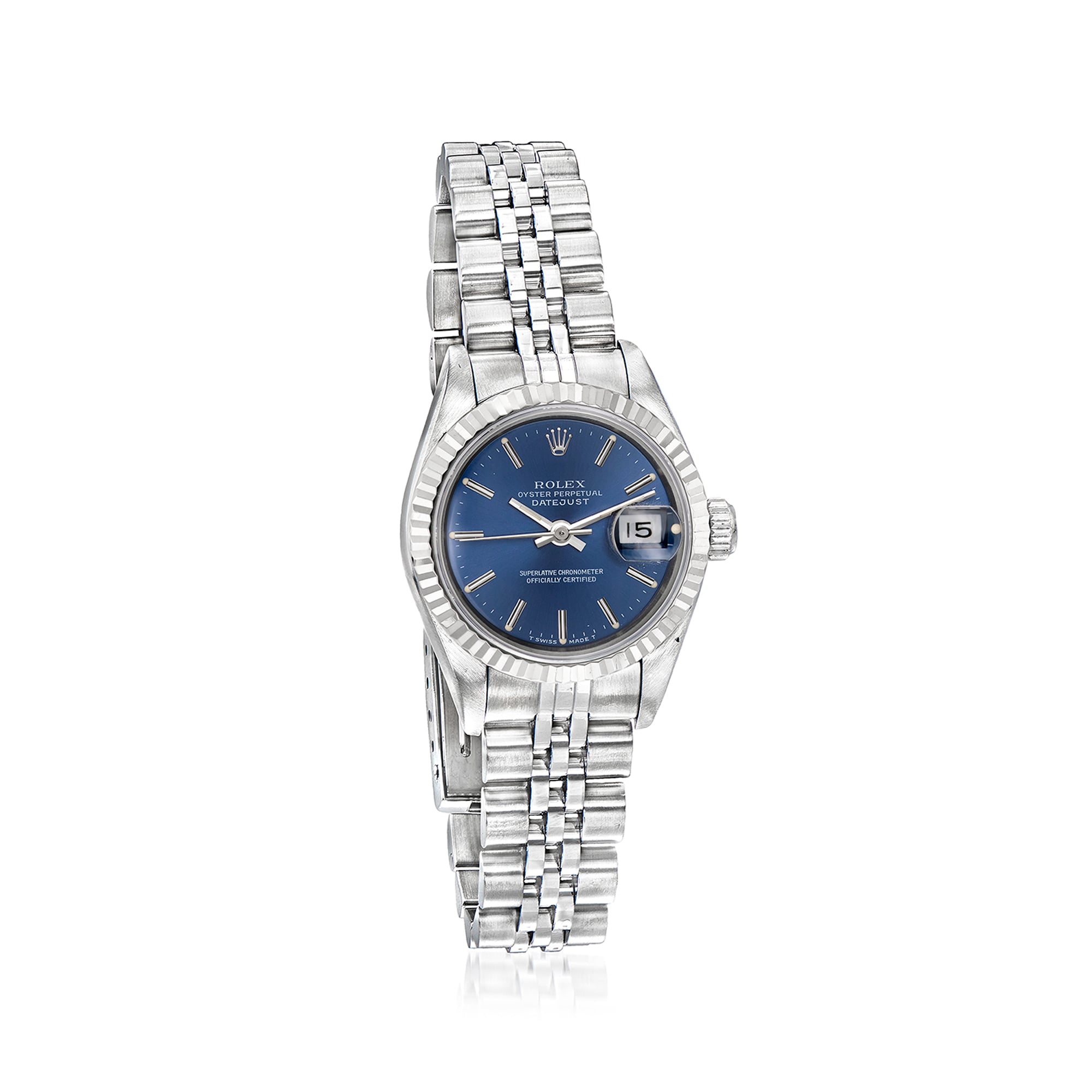 PreOwned Rolex Datejust Womens 26mm Automatic Stainless Steel and 18kt White Gold Watch