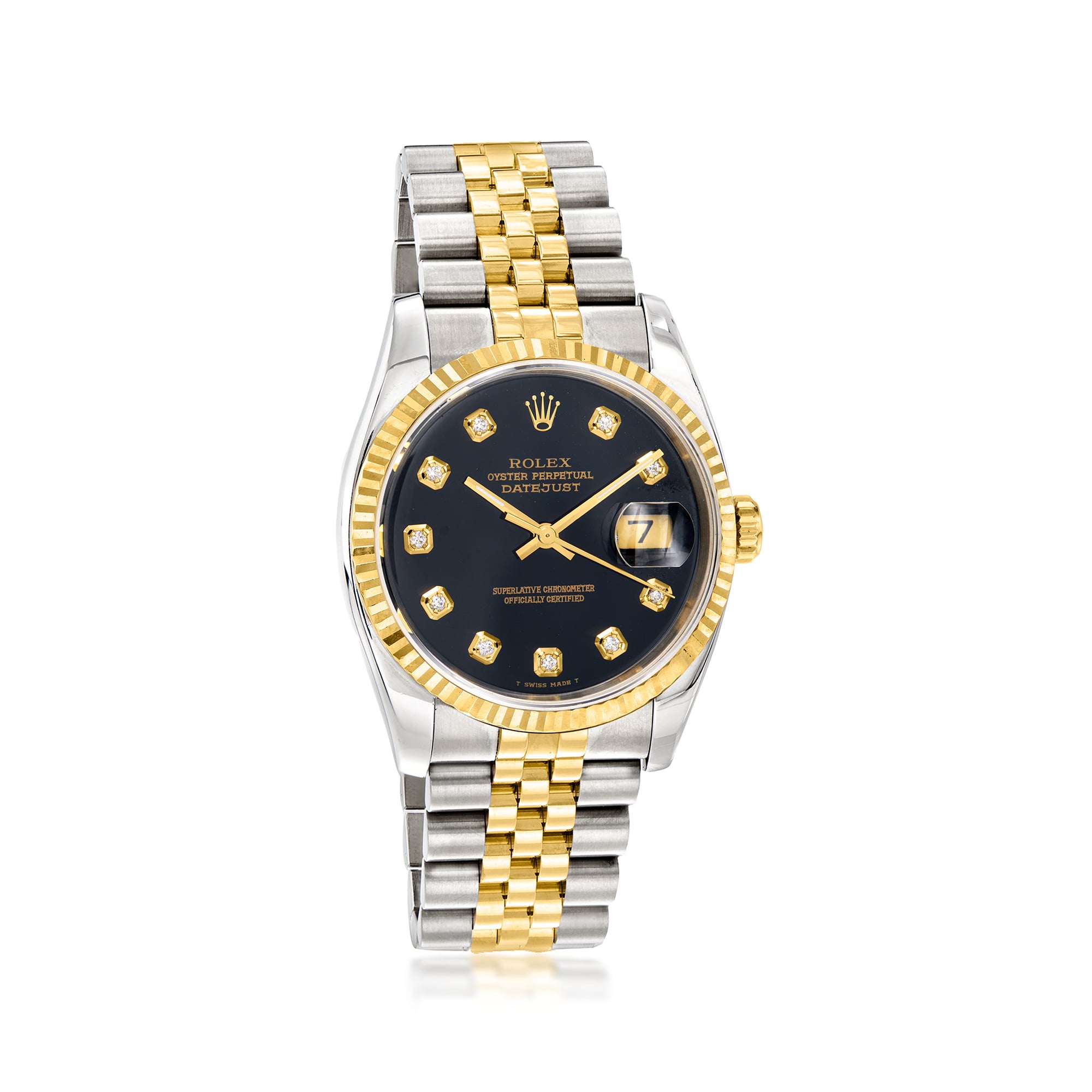 PreOwned Rolex Datejust Mens 36mm Automatic Stainless Steel and 18kt Yellow Gold Watch