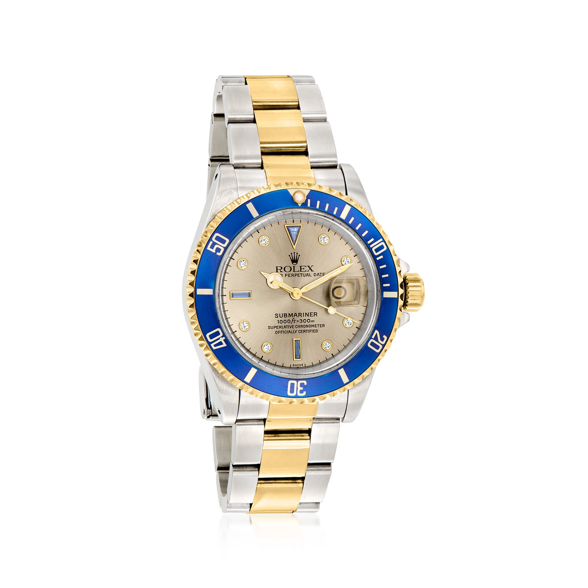 PreOwned Rolex Submariner Mens 40mm Automatic Stainless Steel and 18kt Yellow Gold Watch
