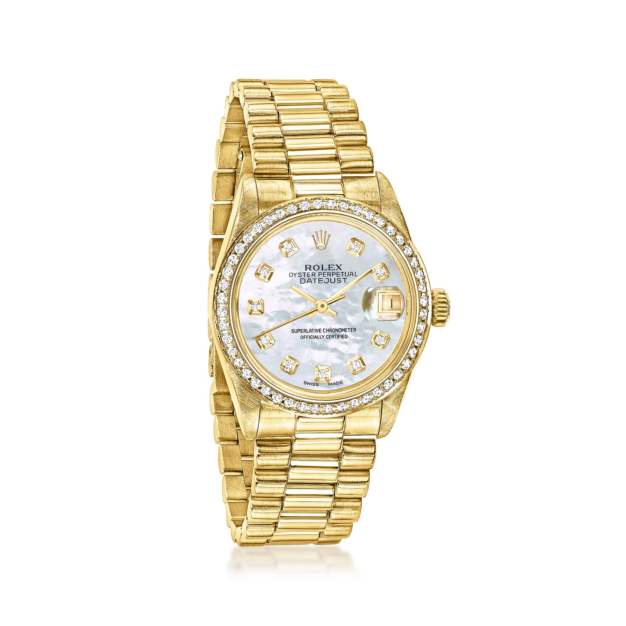 PreOwned Rolex Datejust Womens 31mm Automatic 18kt Yellow Gold Watch