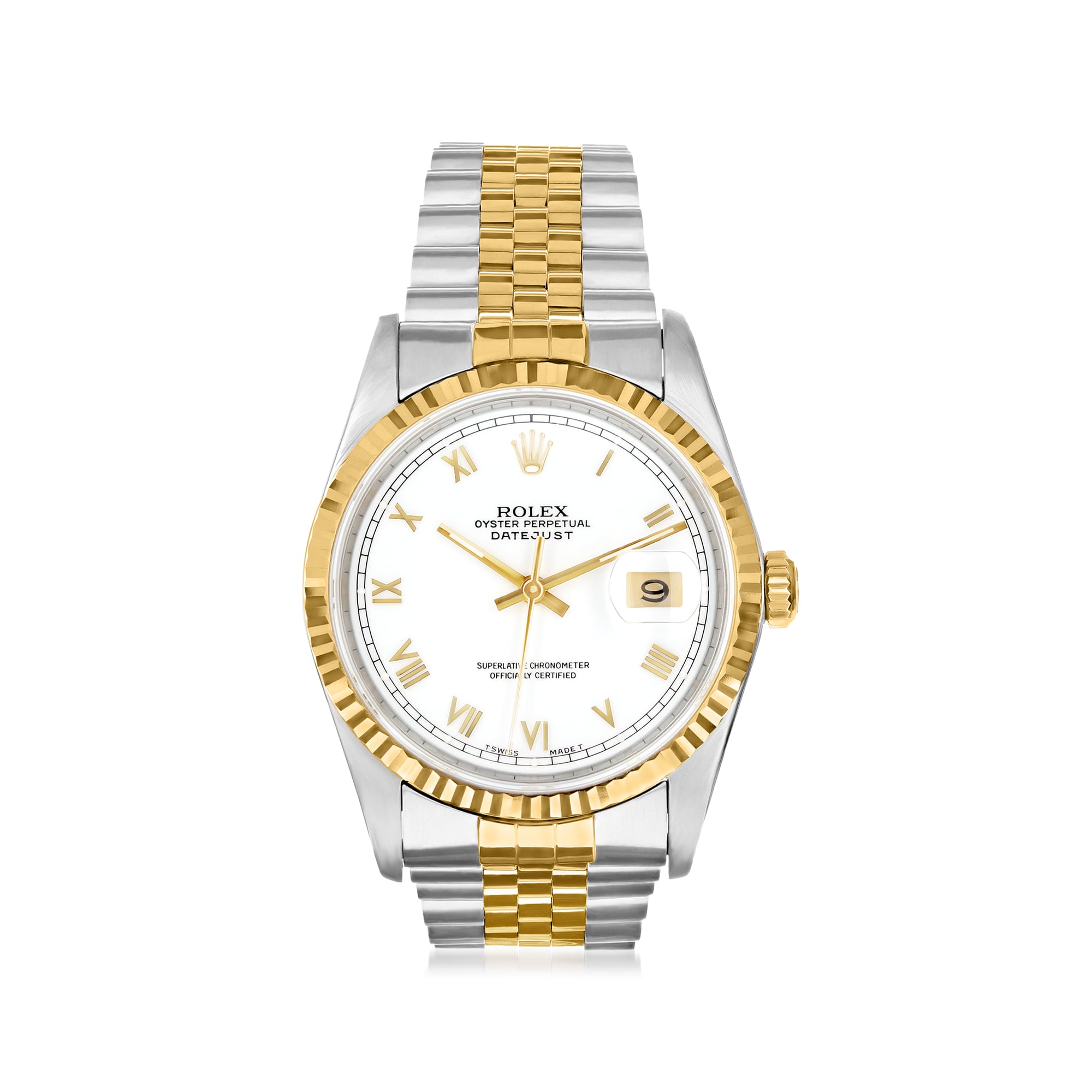 PreOwned Rolex Datejust Mens 36mm Automatic Stainless Steel and 18kt Yellow Gold Watch