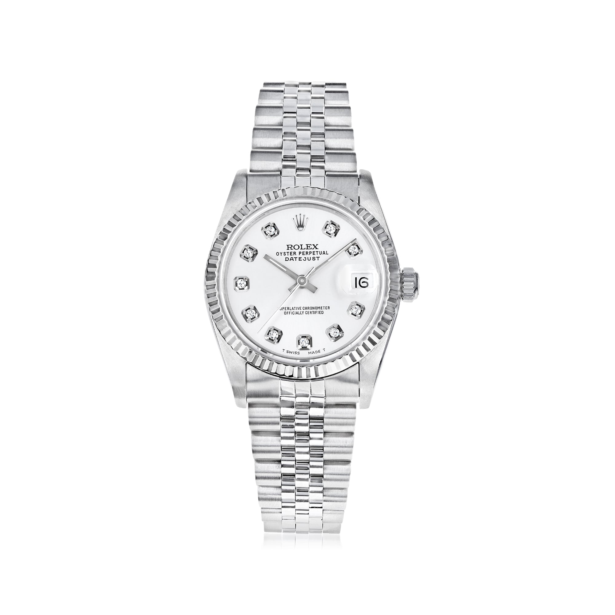 PreOwned Rolex Datejust Womens 31mm Automatic Stainless Steel and 18kt White Gold