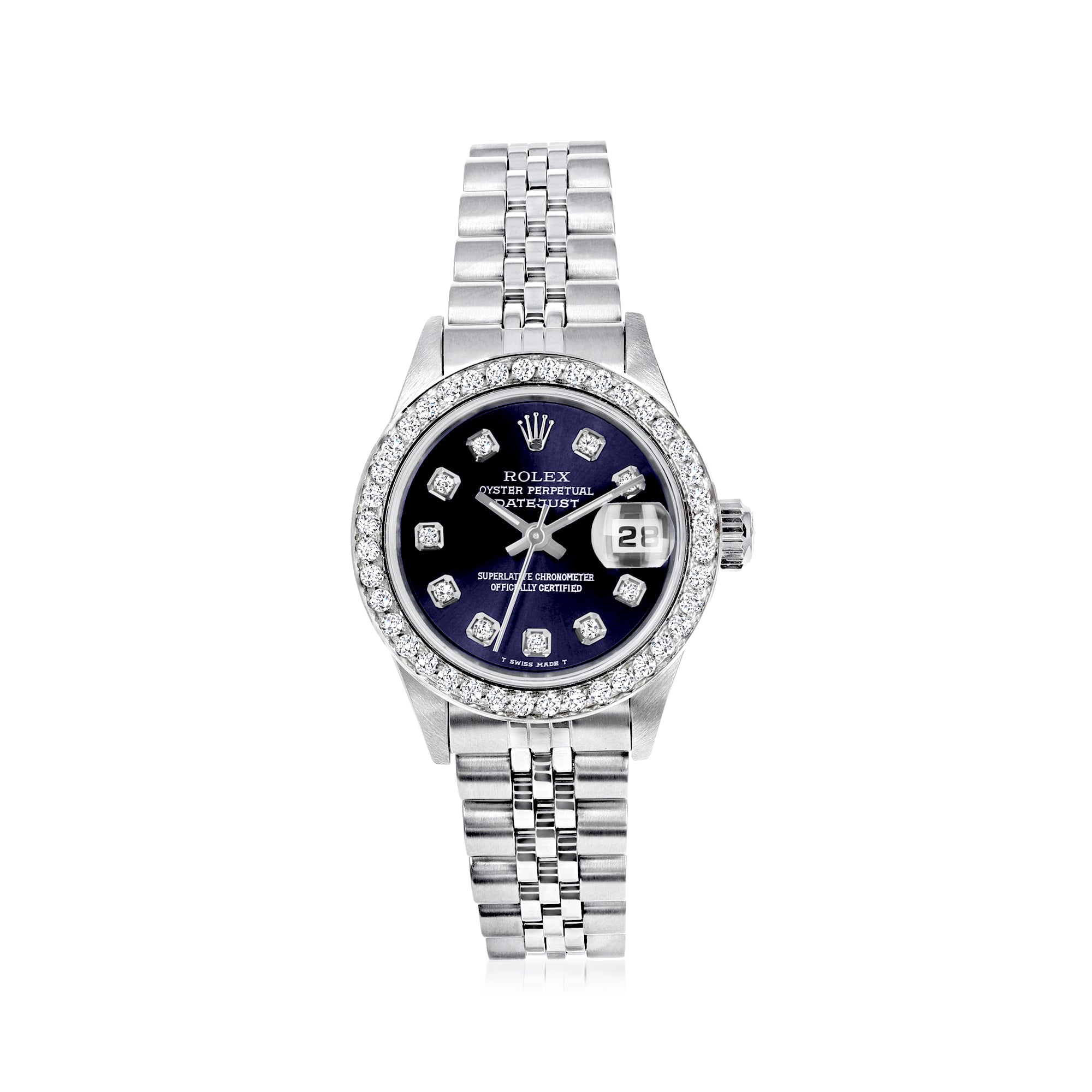 PreOwned Rolex Datejust Womens 26mm Automatic Stainless Steel and 14kt White Gold Watch