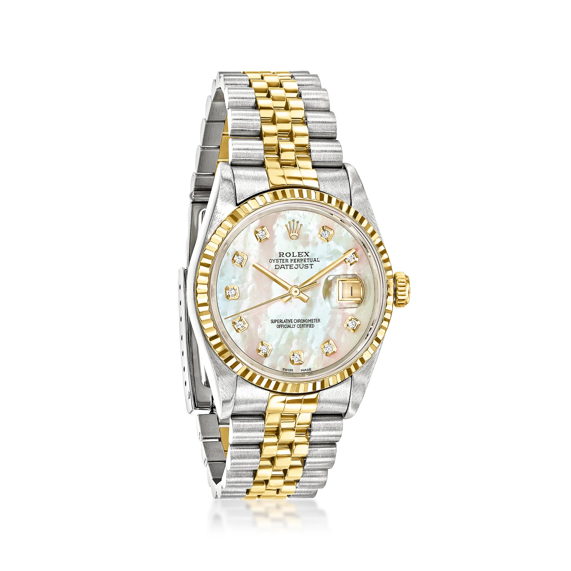 PreOwned Rolex Datejust Mens 36mm Automatic Stainless Steel and 18kt Yellow Gold Watch