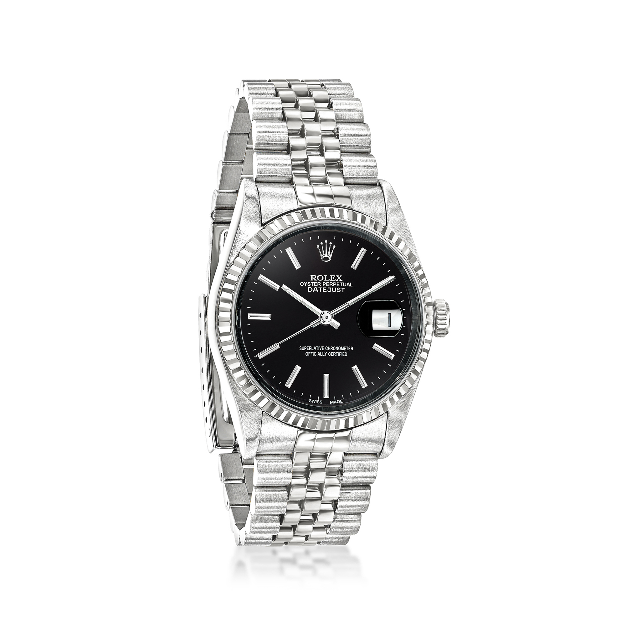 PreOwned Rolex Datejust Mens 36mm Automatic Stainless Steel and 18kt White Gold Watch