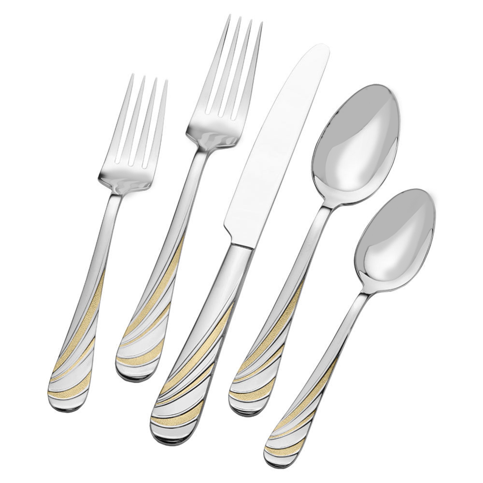 Mikasa "Swirl" 20pc. Service for 4 18/10 Stainless Steel Flatware Set