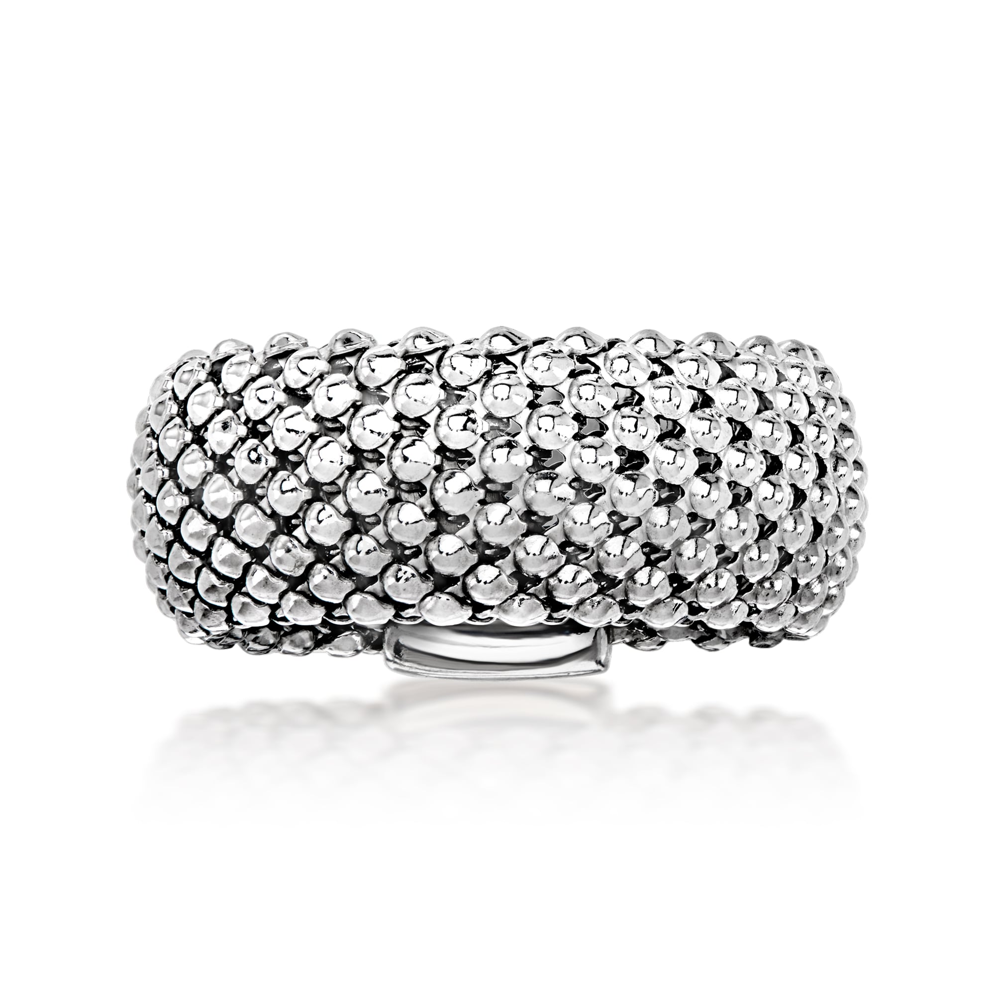 Italian Sterling Silver Miraculous Medal Oval Ring | Ross Simons