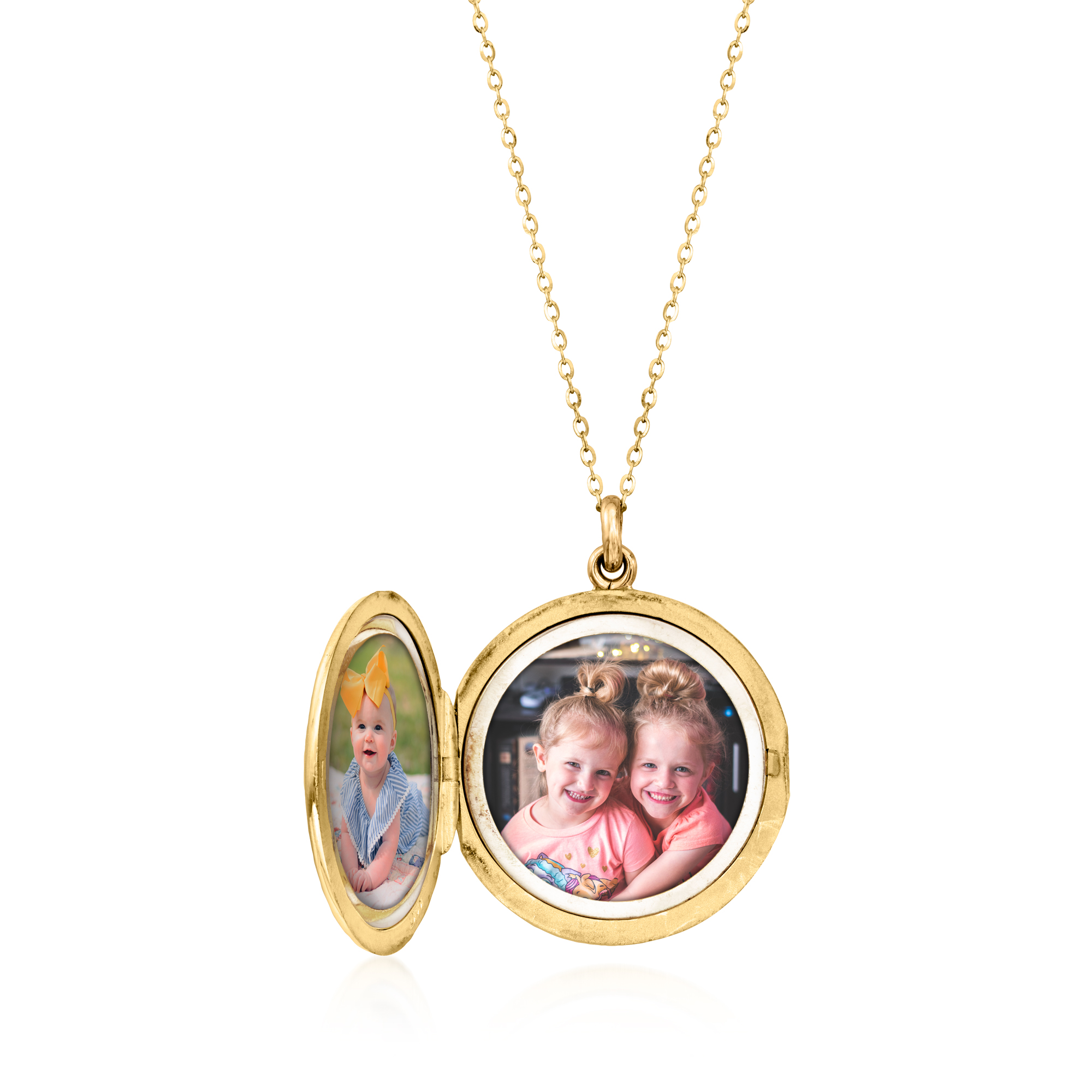 【VINTAGE HOLLYWOOD】Dot Layered Necklace＋Petit Rose Charm Petite Heart 14k Rose Gold Vintage Charm