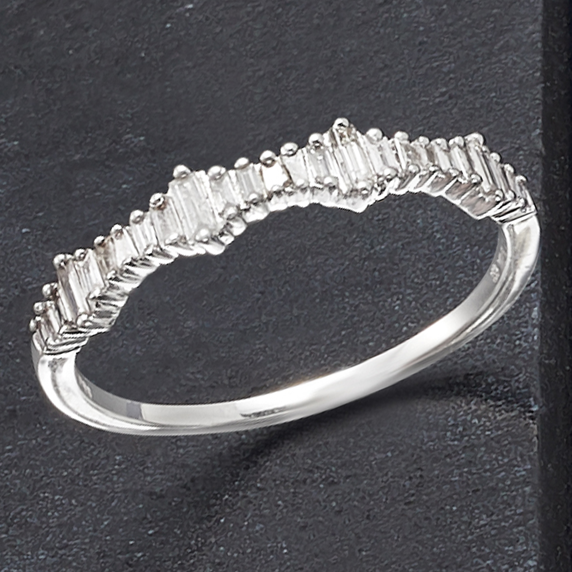 20 ct. t.w. Baguette Diamond Ring in 14kt White Gold