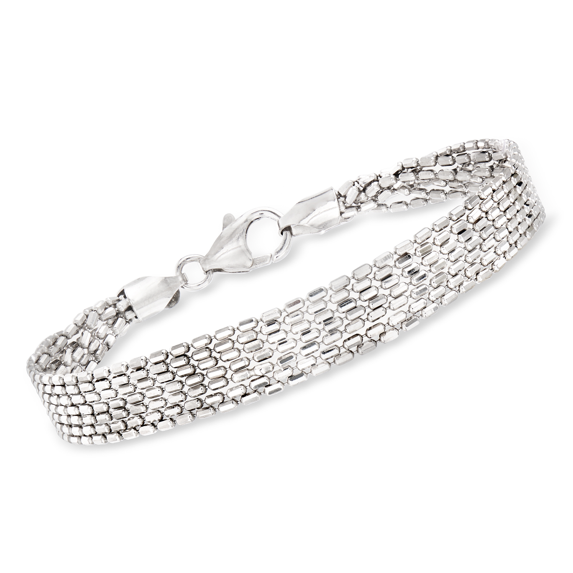 Multi strand silver bracelet discount