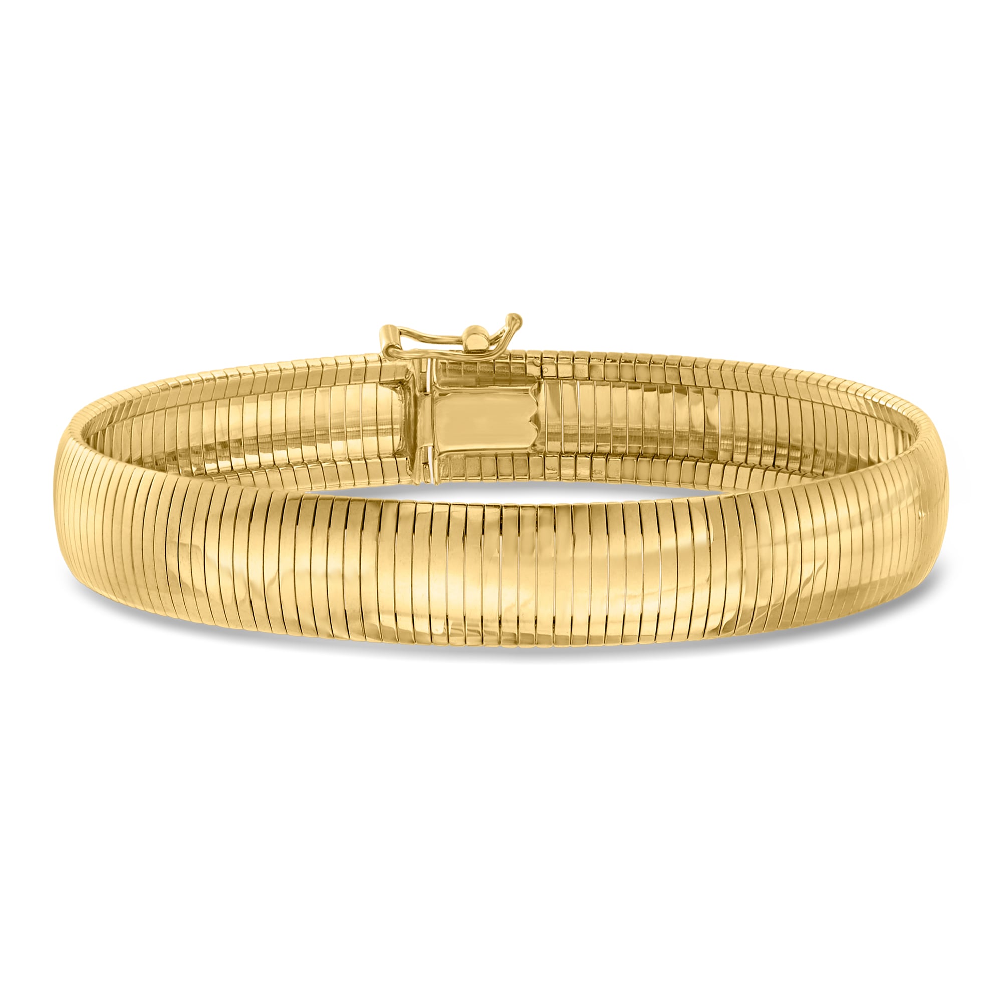 Italian 18kt Gold Over Sterling Omega Bracelet | Ross Simons