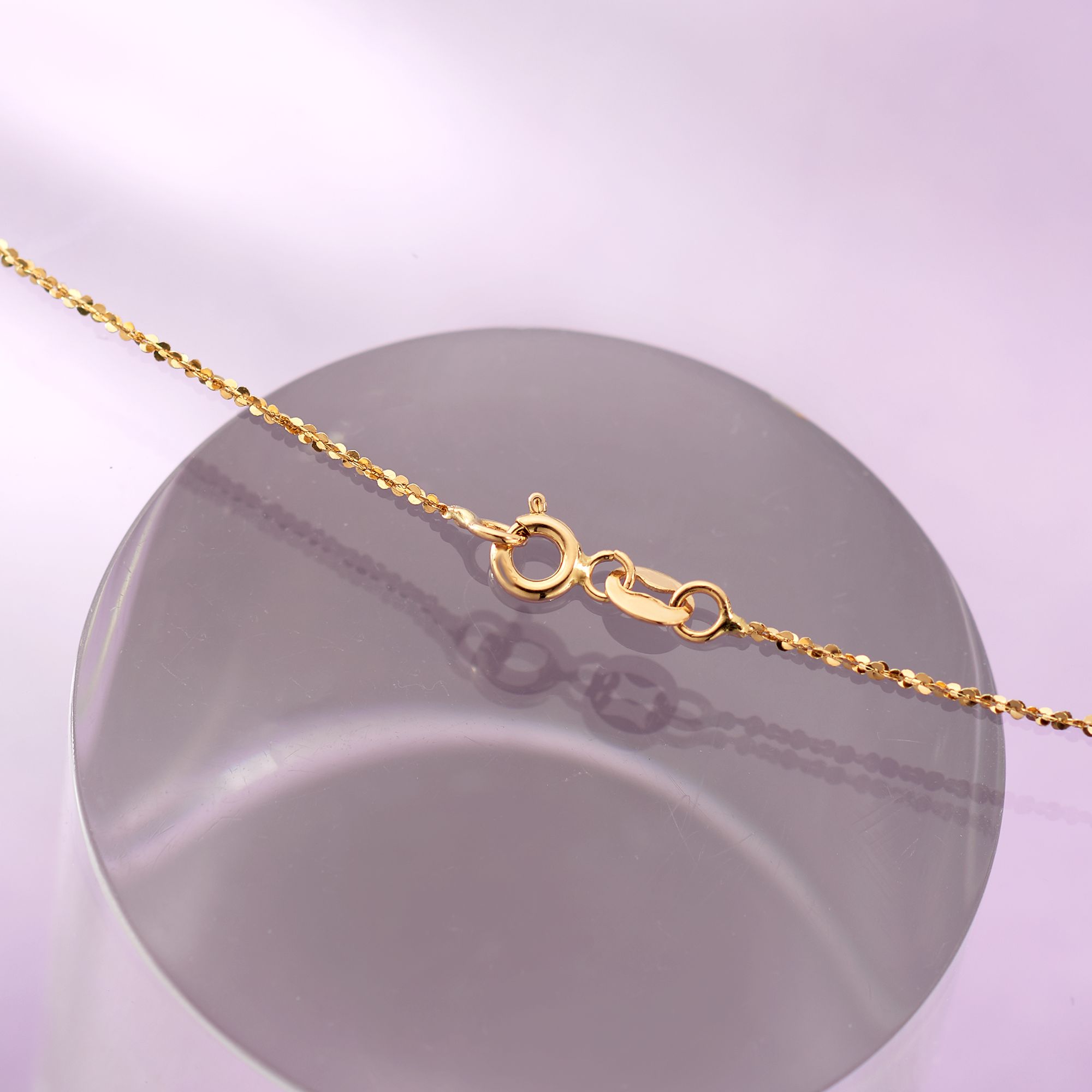 Italian 1mm 14kt Yellow Gold Crisscross Chain Necklace