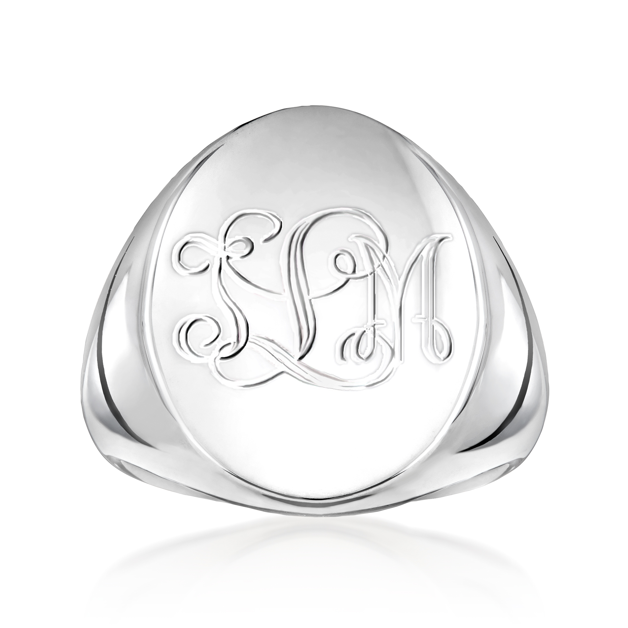 Sterling Silver Personalized Signet Ring
