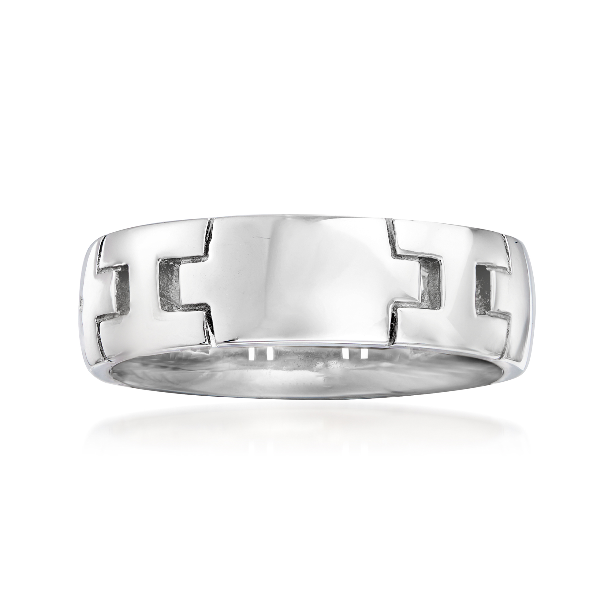 C. 1980 Vintage Hermes 18kt White Gold Hercules Ring Ross Simons