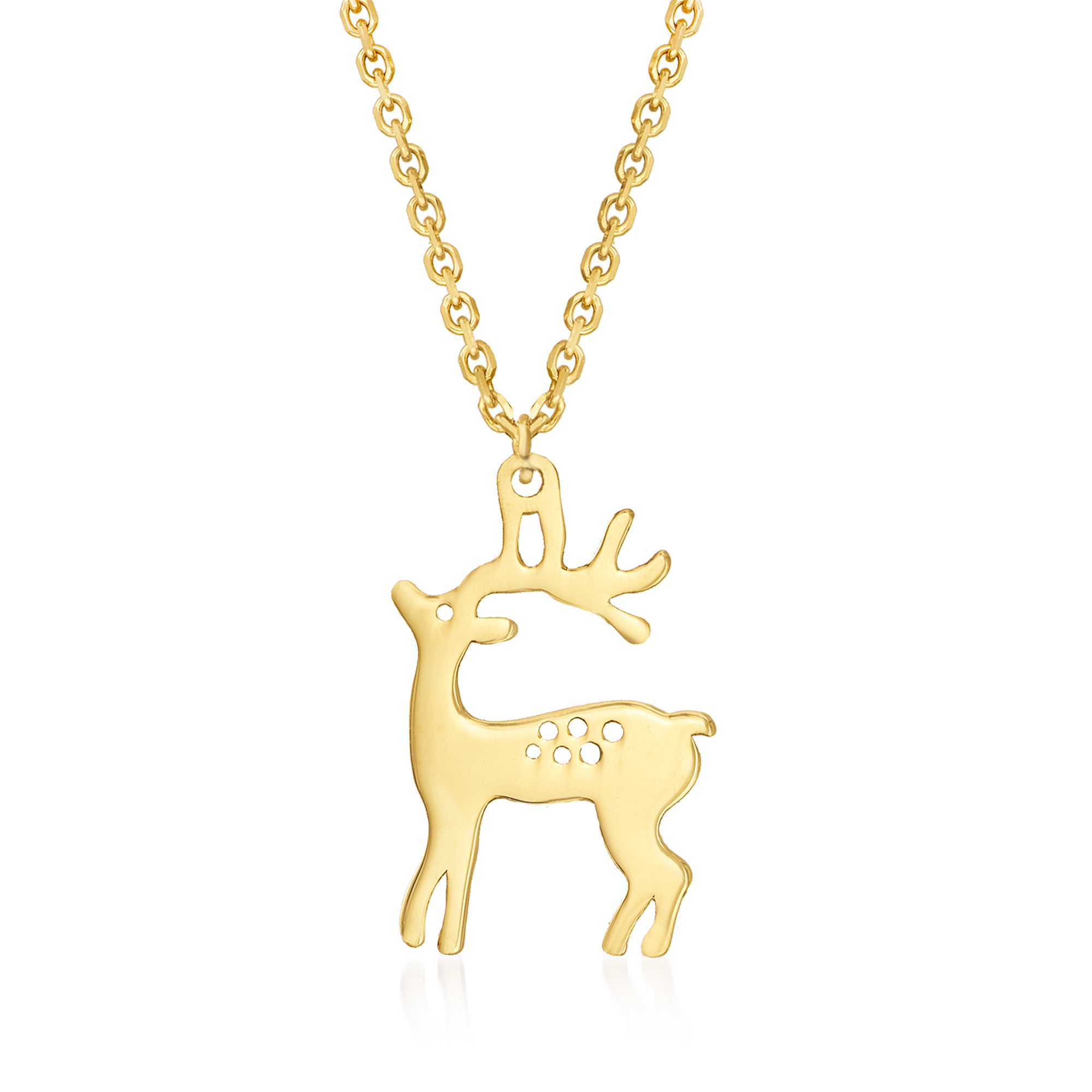 Christmas Reindeer Necklace Pendant Snowy Christmas Style Jewelry Gift for Her