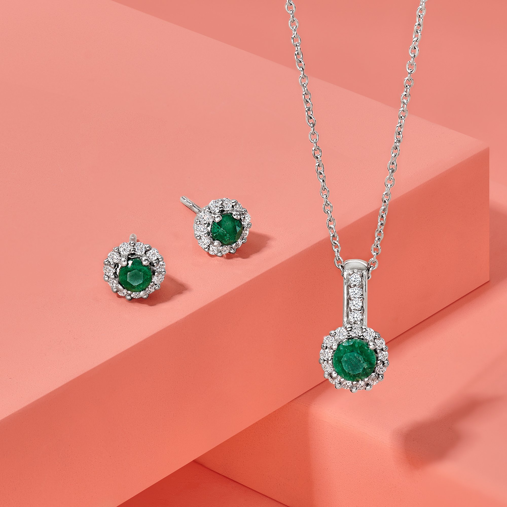 ネックレス・ペンダント Happy Green Necklace - Shourouk - Brass - Green Downtown Green CZ Necklace – Friction Jewelry Inc