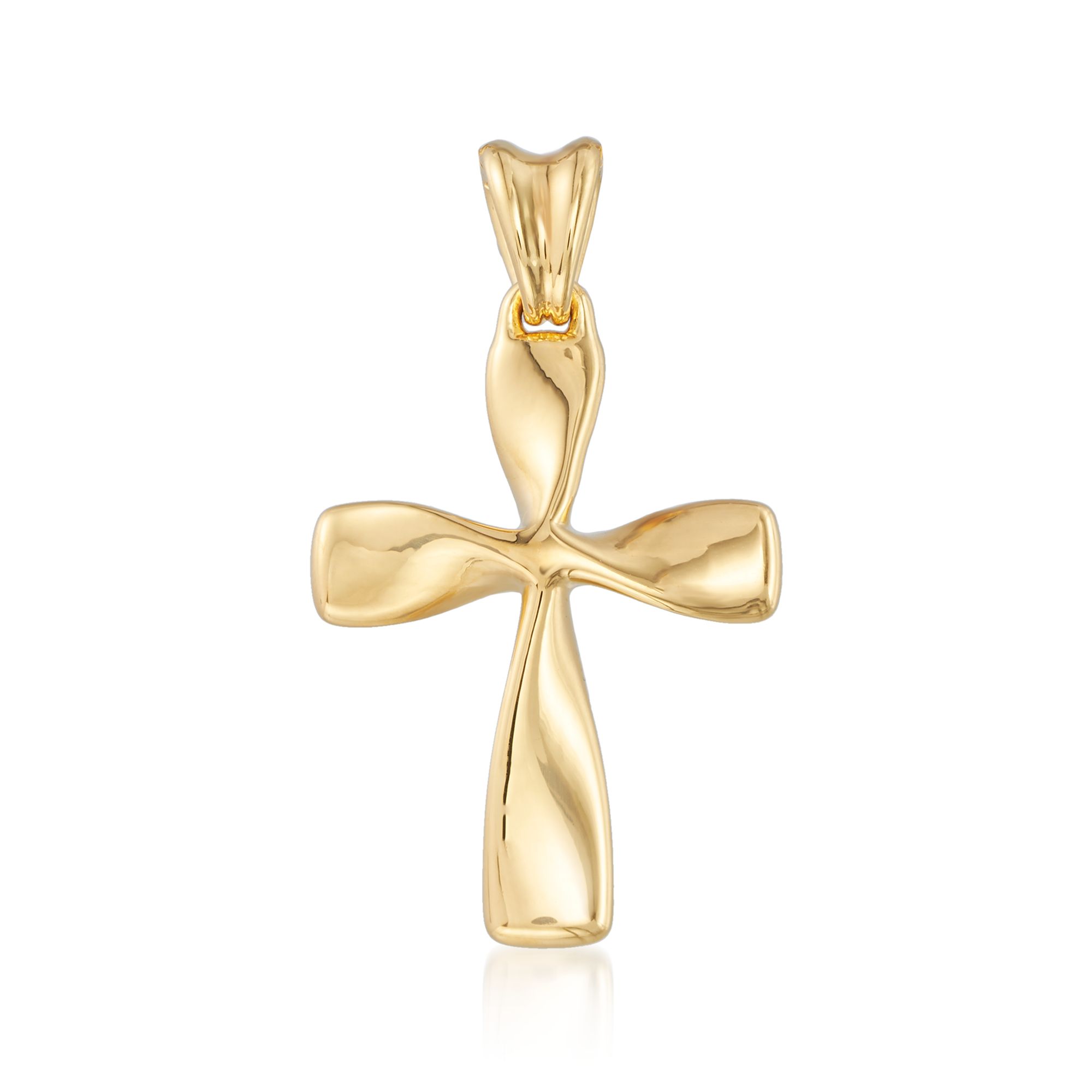 Italian Andiamo 14kt Yellow Gold Cross Pendant